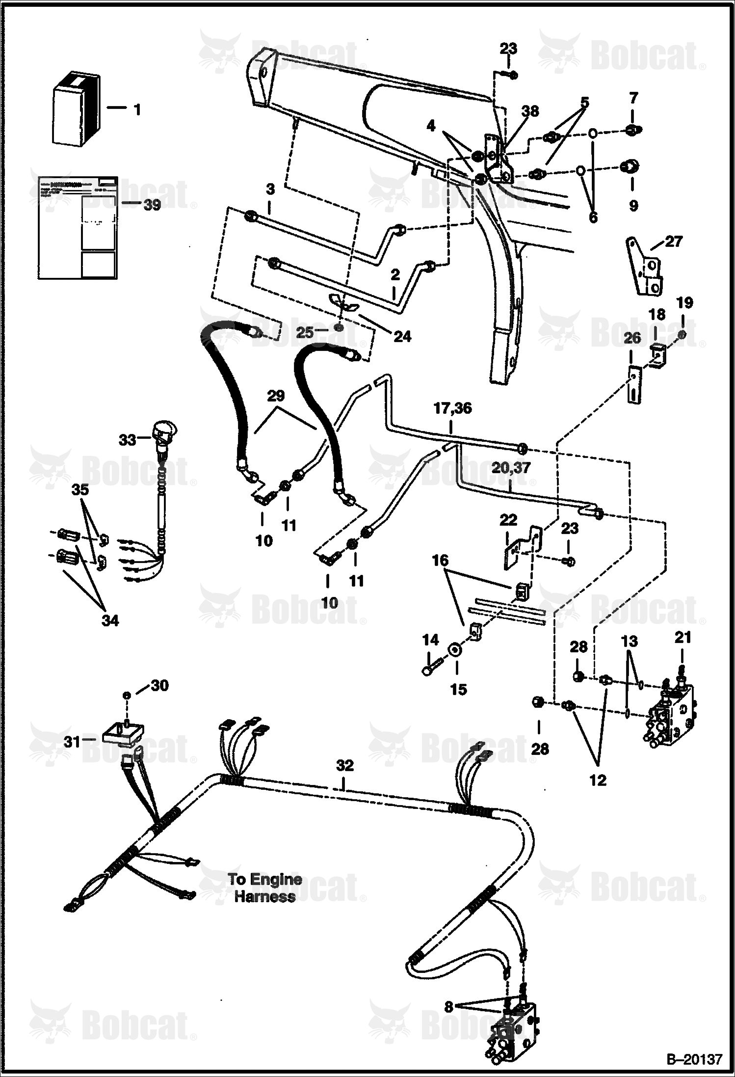 Front Auxiliary Kit (W/Flush Face Couplers) 514712462 - 514712999, 514911210 - 514911452