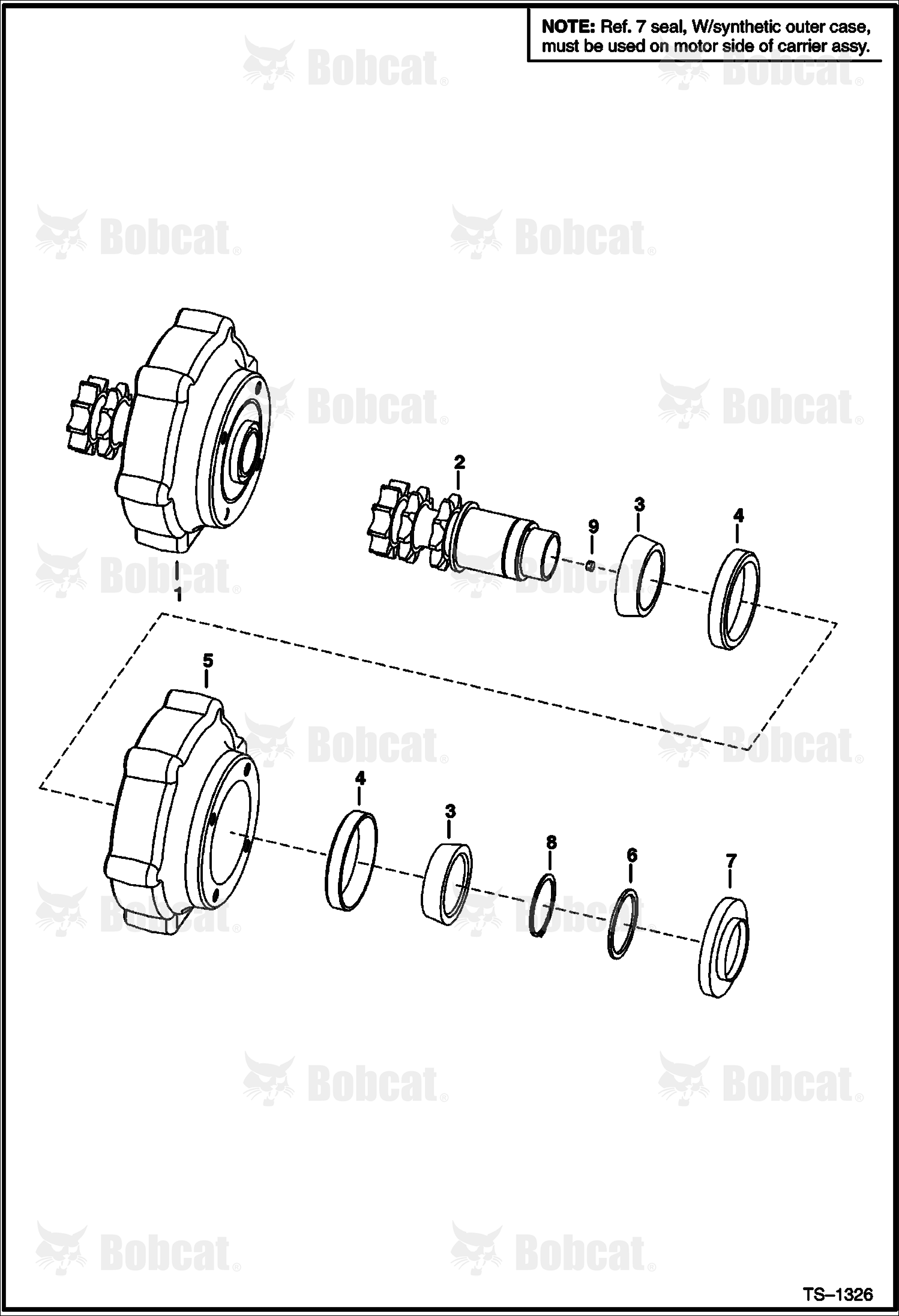 Motor Carrier (Drive Motor Mount Assy.)  514424999 & Below, 514524999 & Below, 514624999 & Below