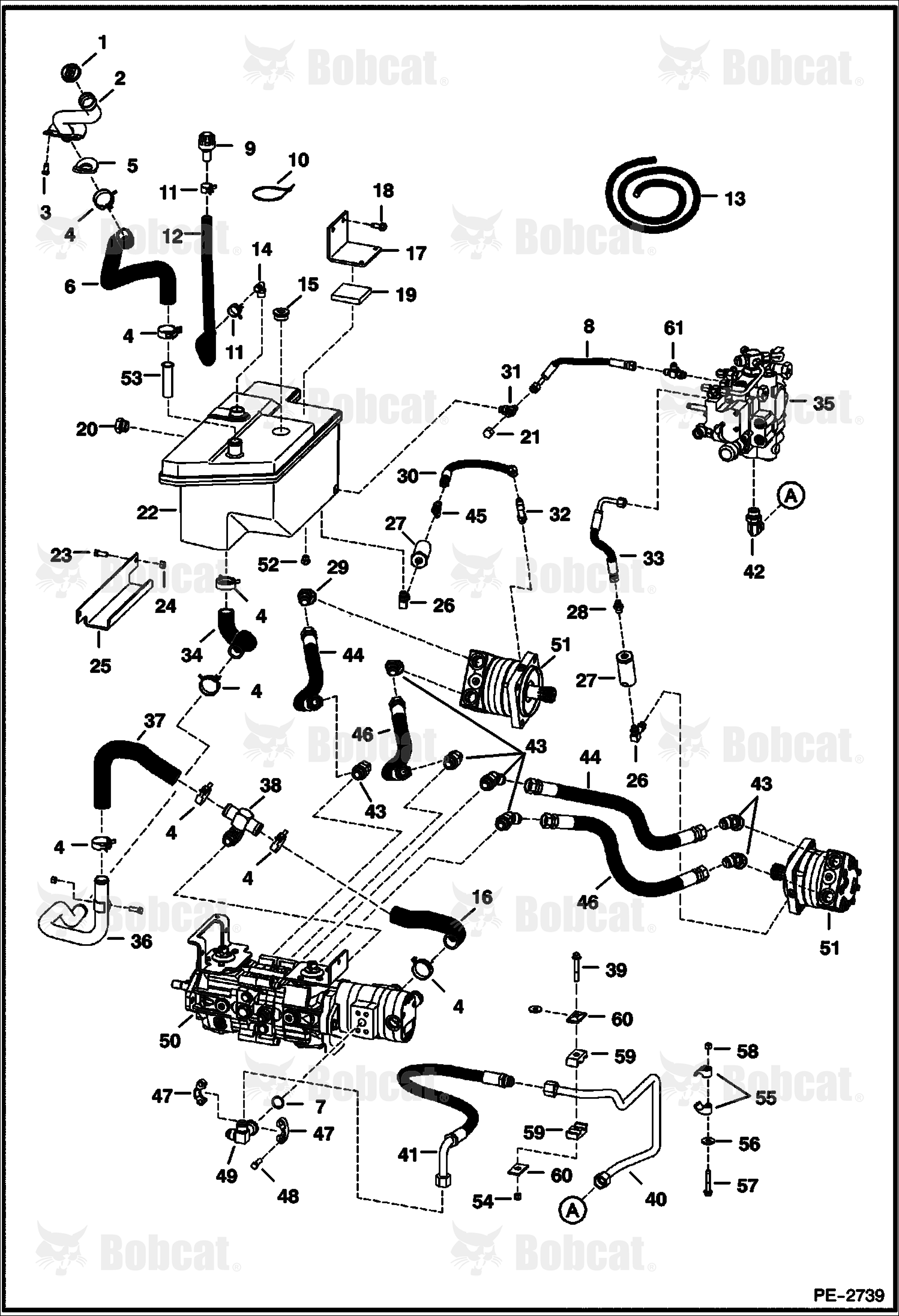 Hydrostatic Circuitry (Manual Controls) 530511001 - 530512289, 530611001 - 530611259