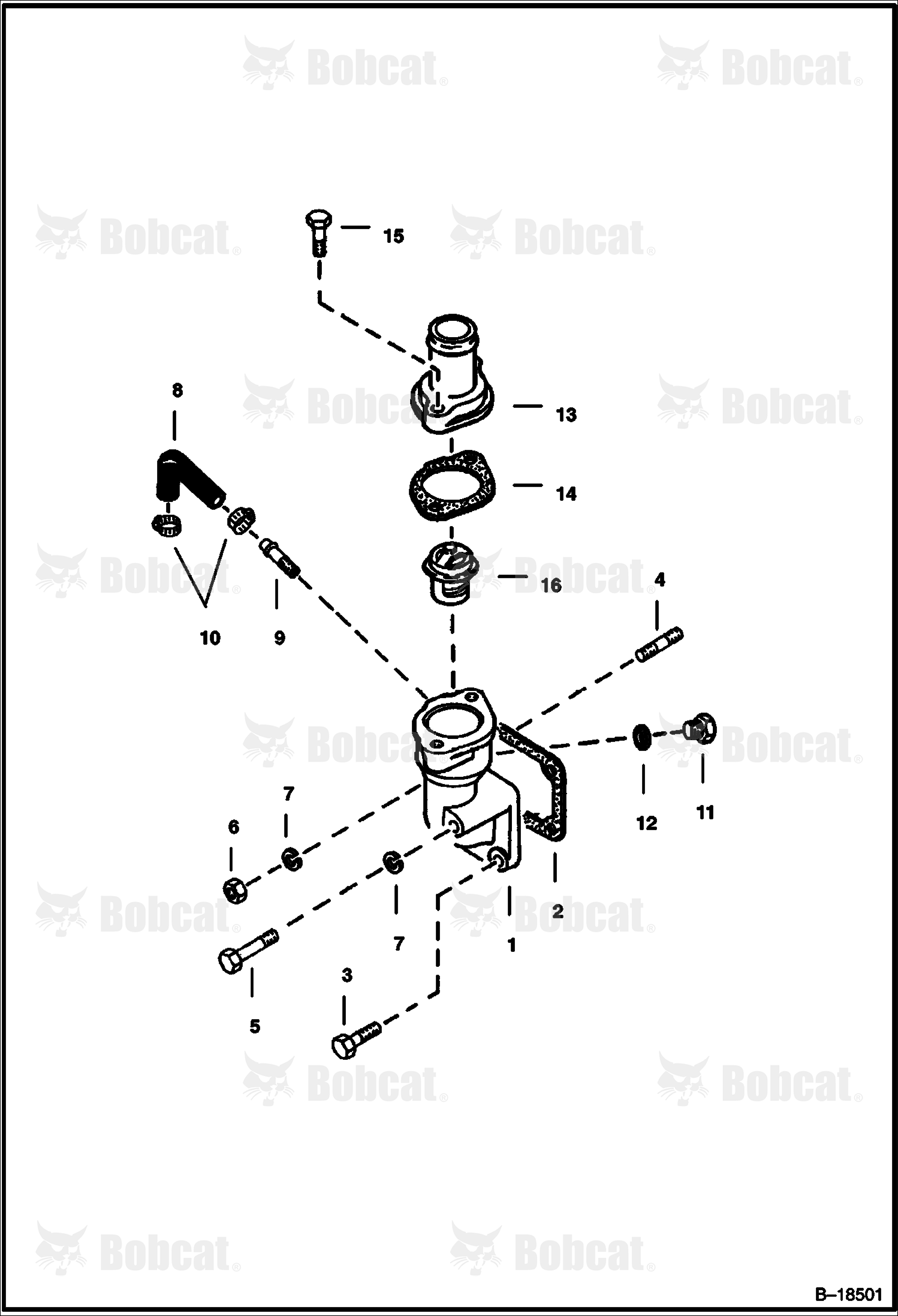 Water Flange & Thermostat