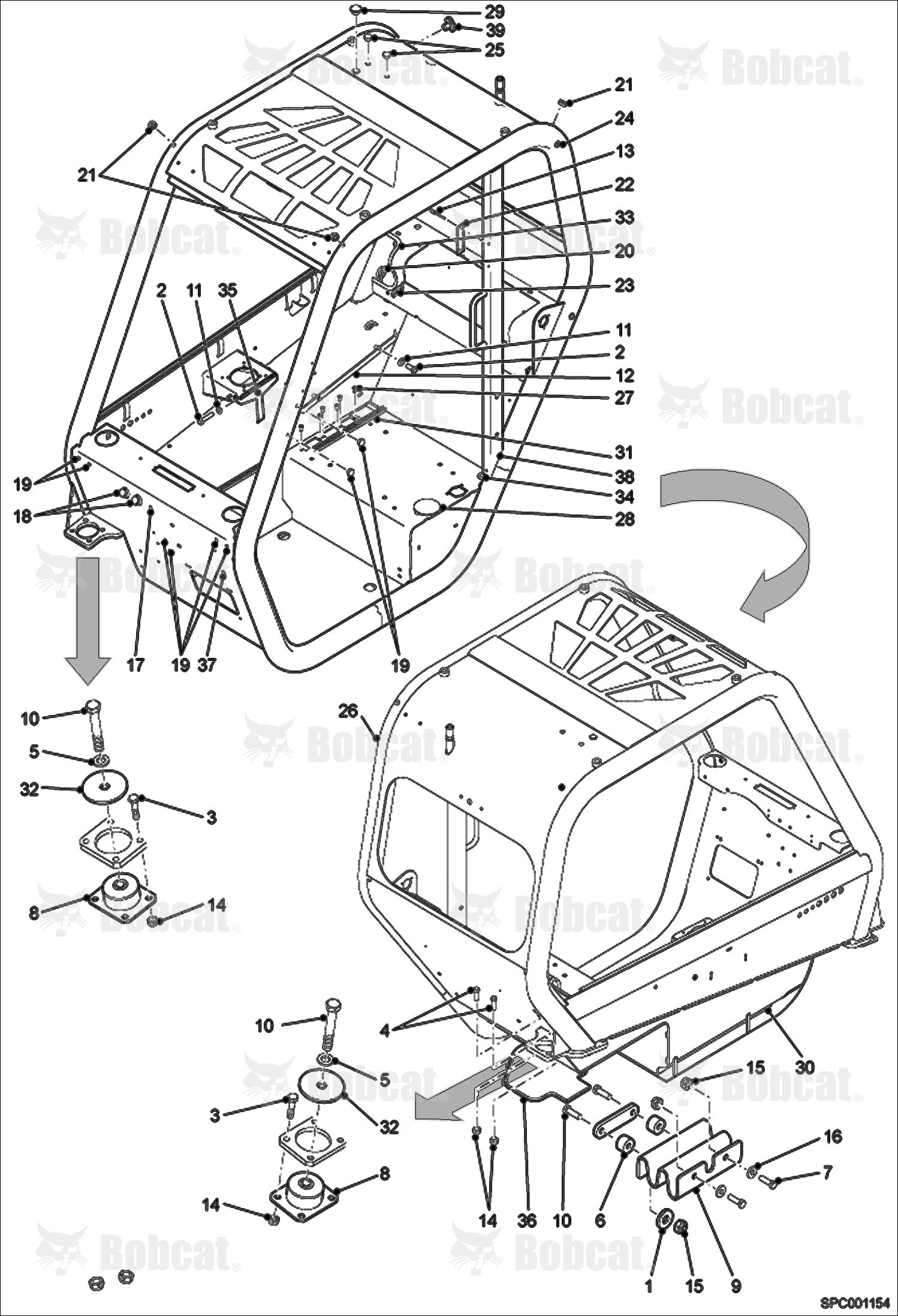 Operator Canopy (Installation)  AC1D11001 & Above