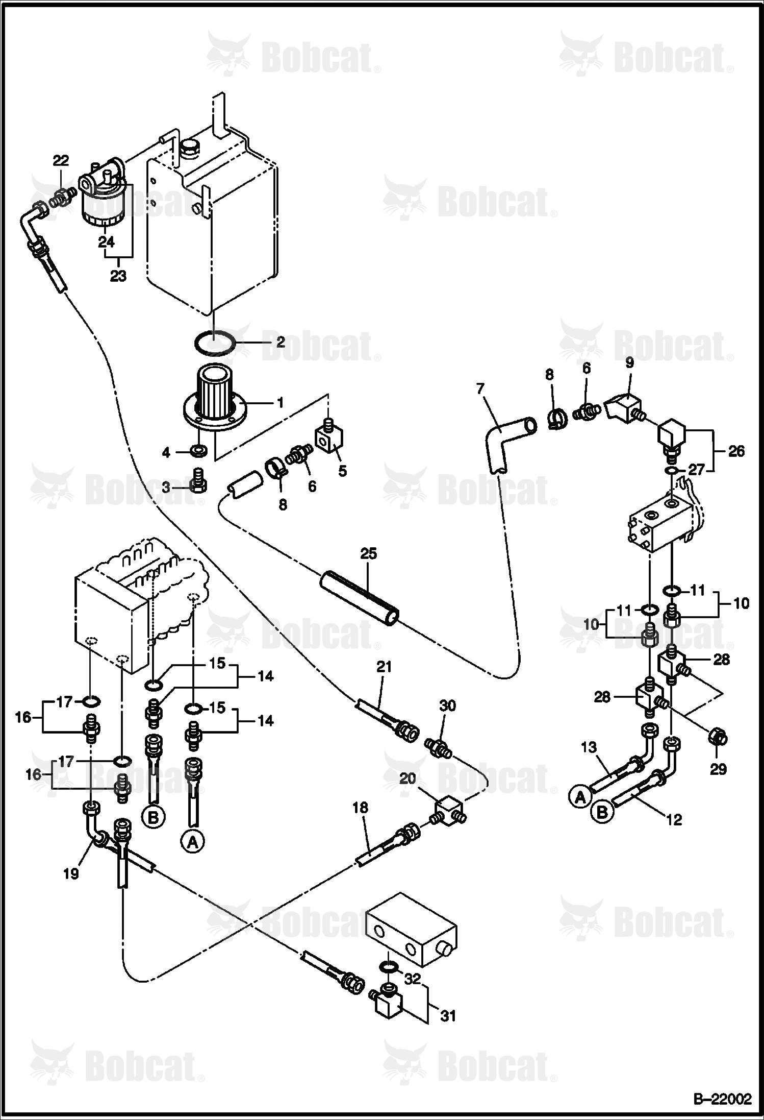 Hydrostatic Circuitry (Upper Frame)