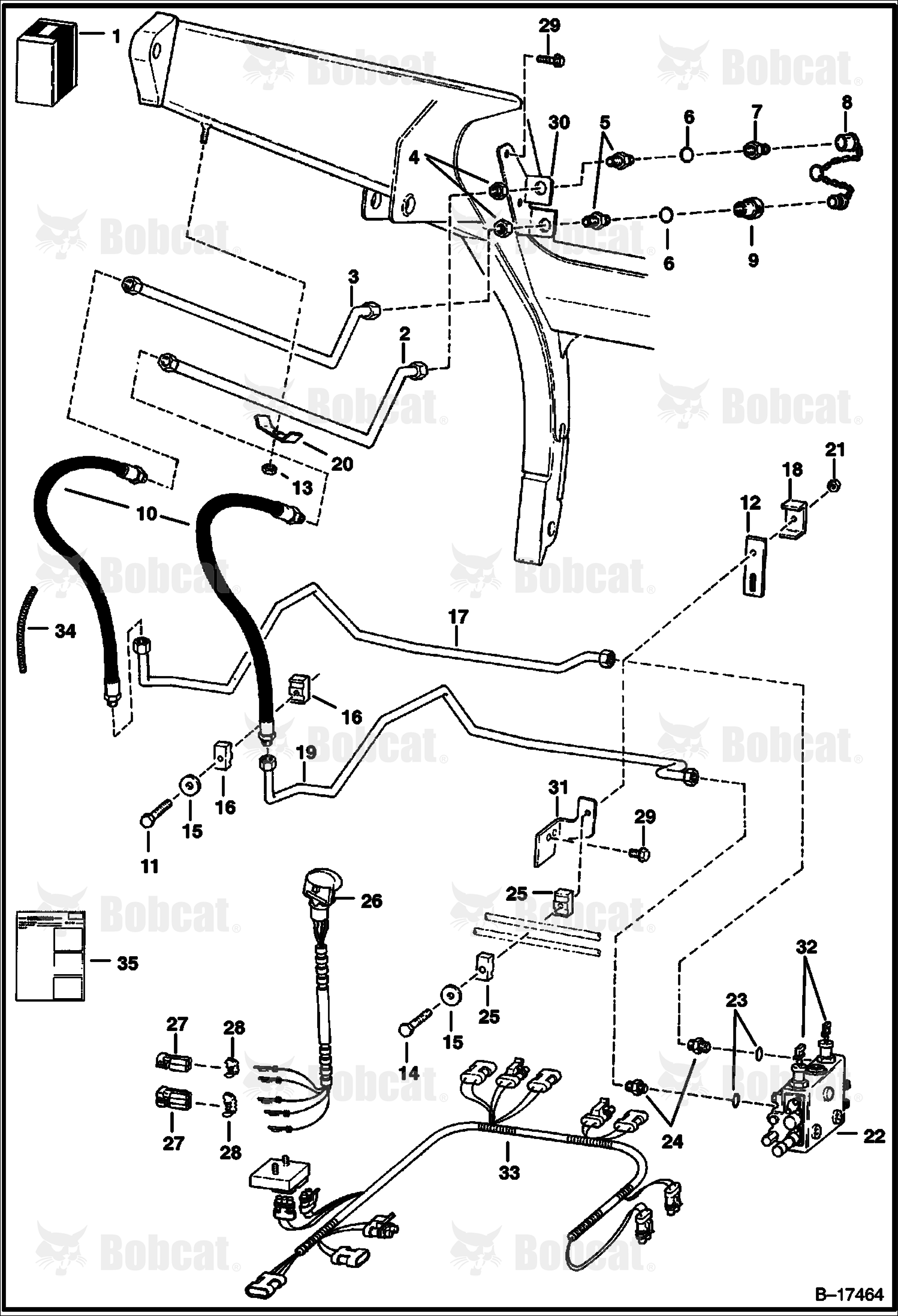 Front Auxiliary Kit (W/Poppet Couplers) 512217845 & Below, 512440565 & Below, 512612075 & Below