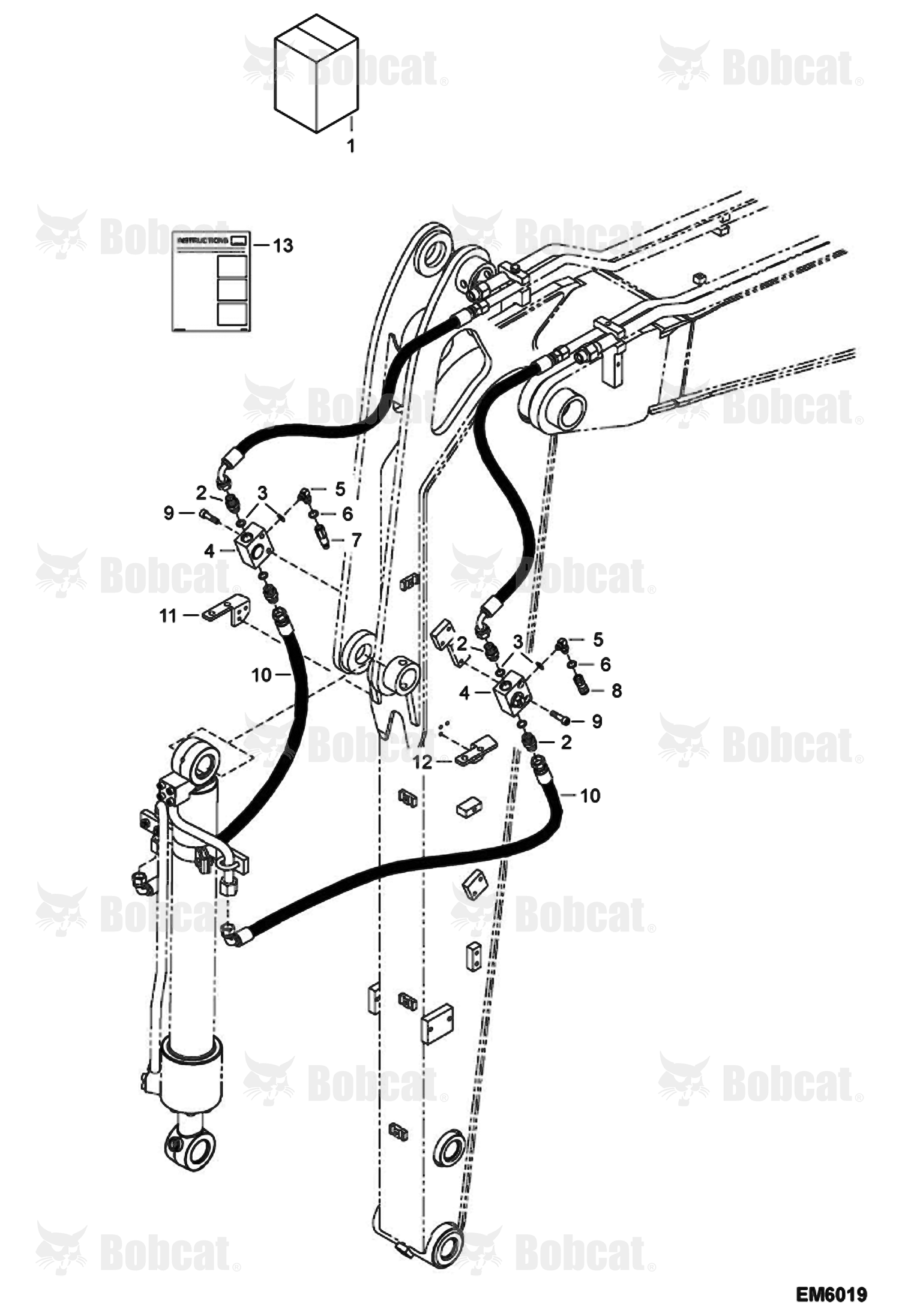 Third Auxiliary Hydraulics Kit (Long Arm/Clamshell)