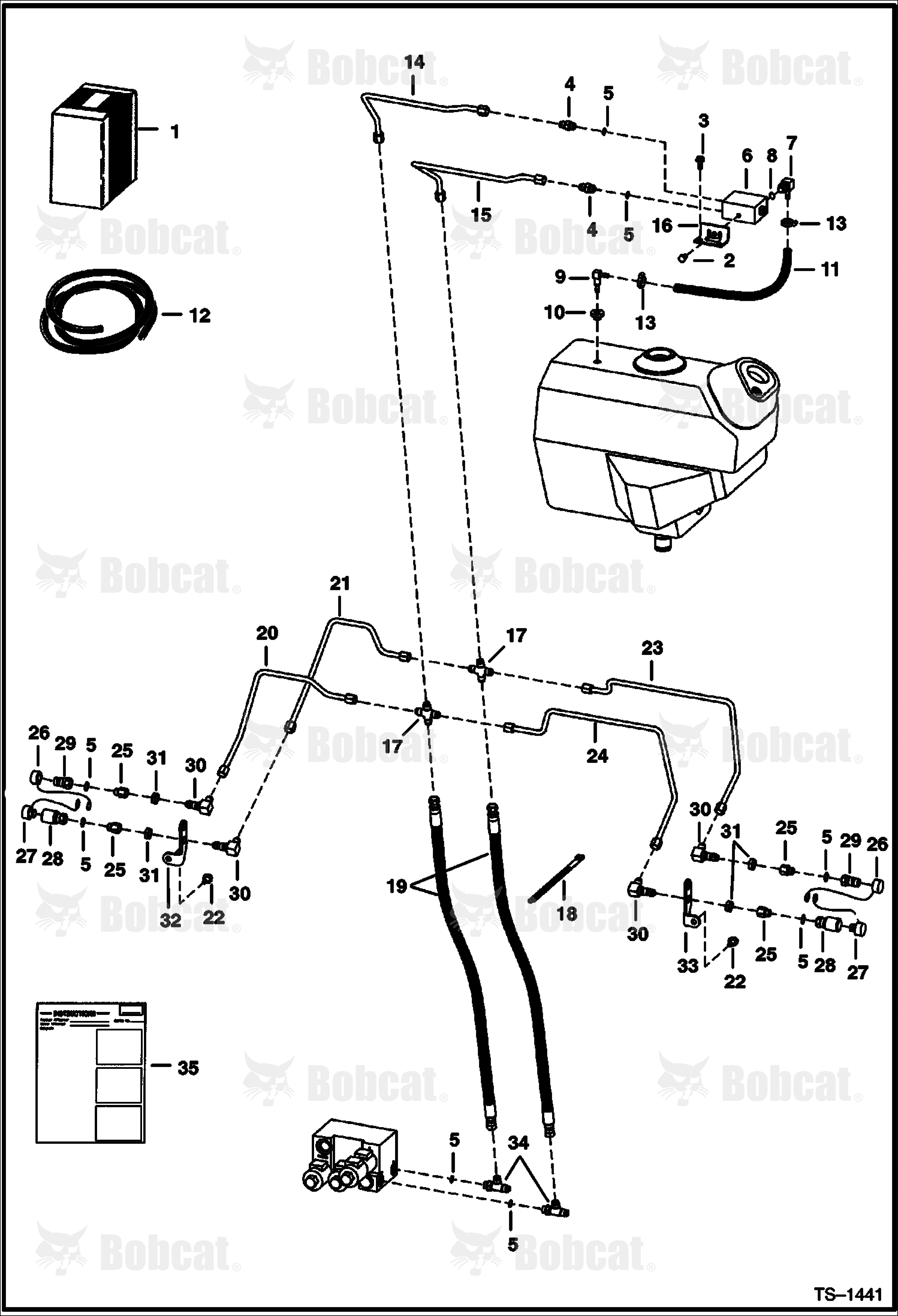 Pressure Release Kit (High Flow Hydraulics) (W/Rear Auxiliaries)