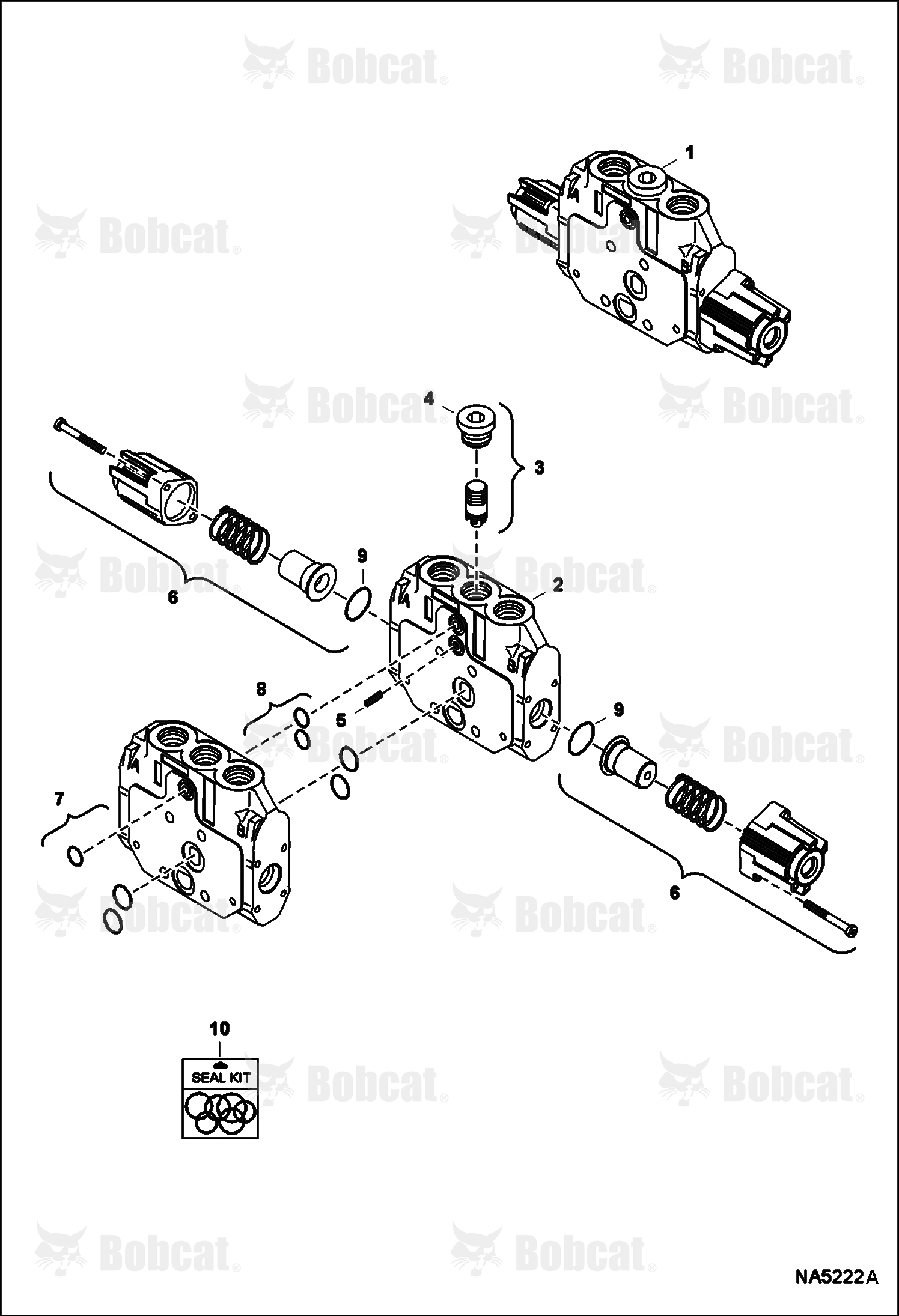 Hydraulic Control Valve (LeftTravel Section)