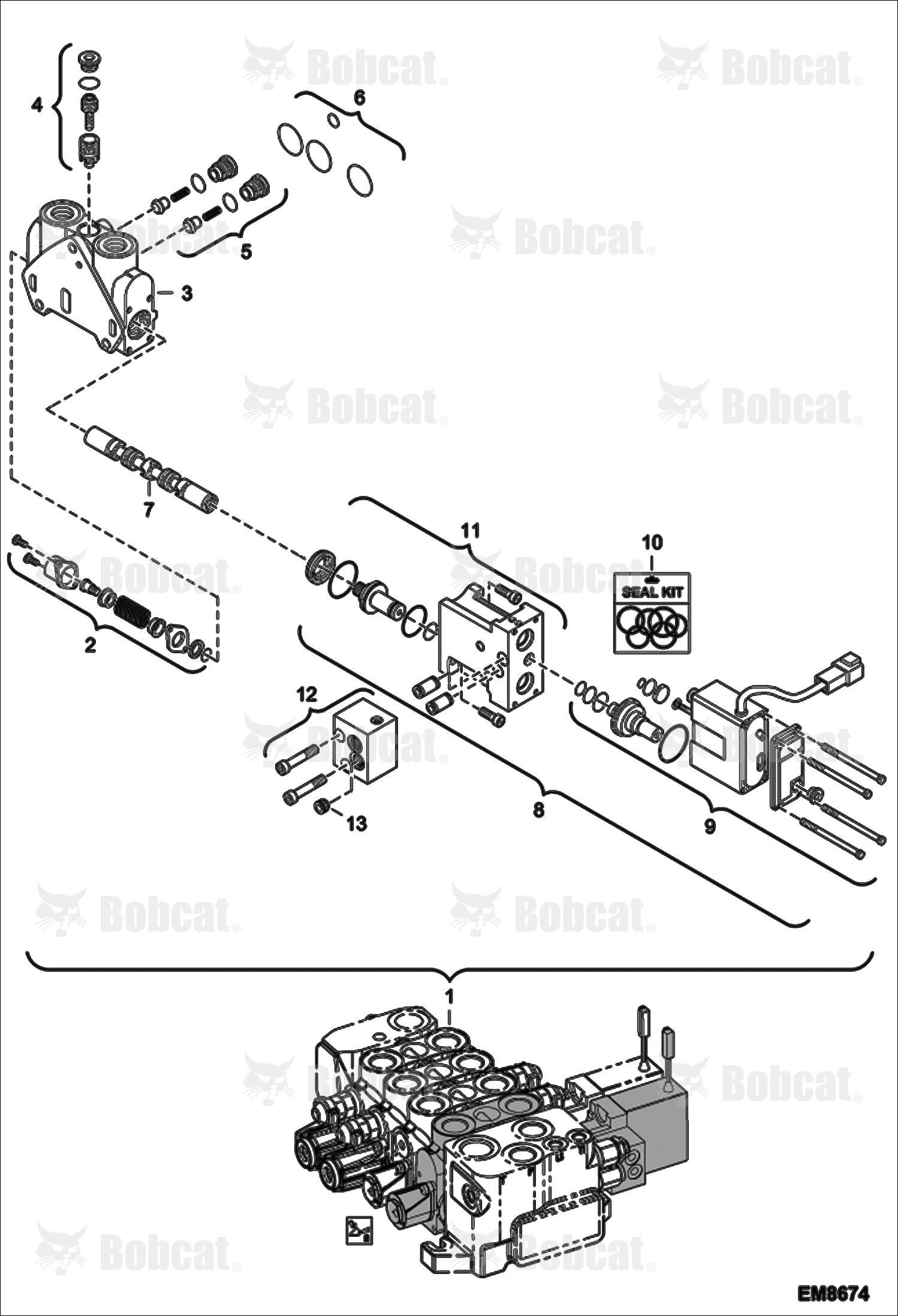 Hydraulic Control Valve (Auxiliary Hydraulics section) (Vendor Partnumber 08 405 025)