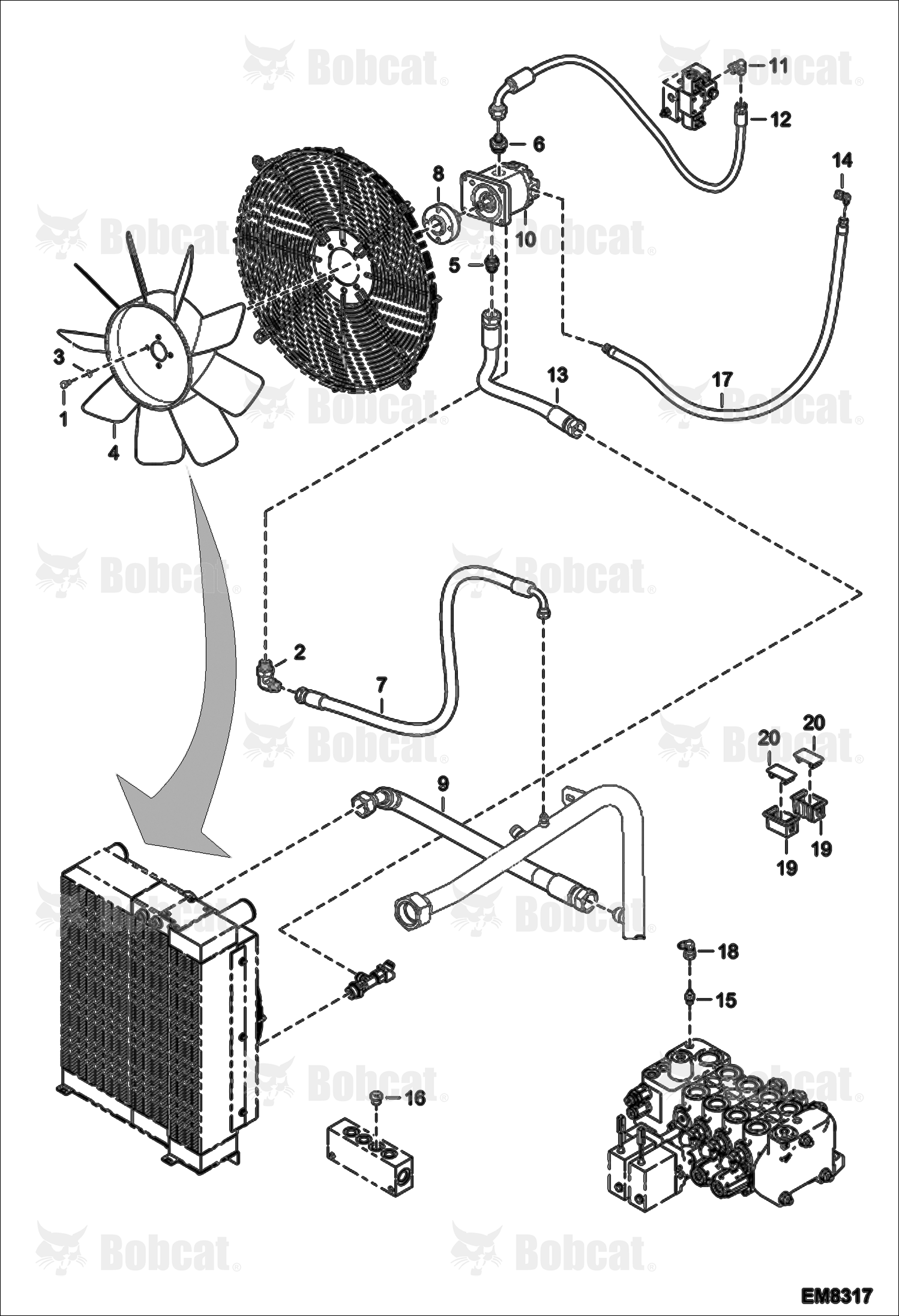 Cooling Fan Circuit (W/O Optional Reverse)