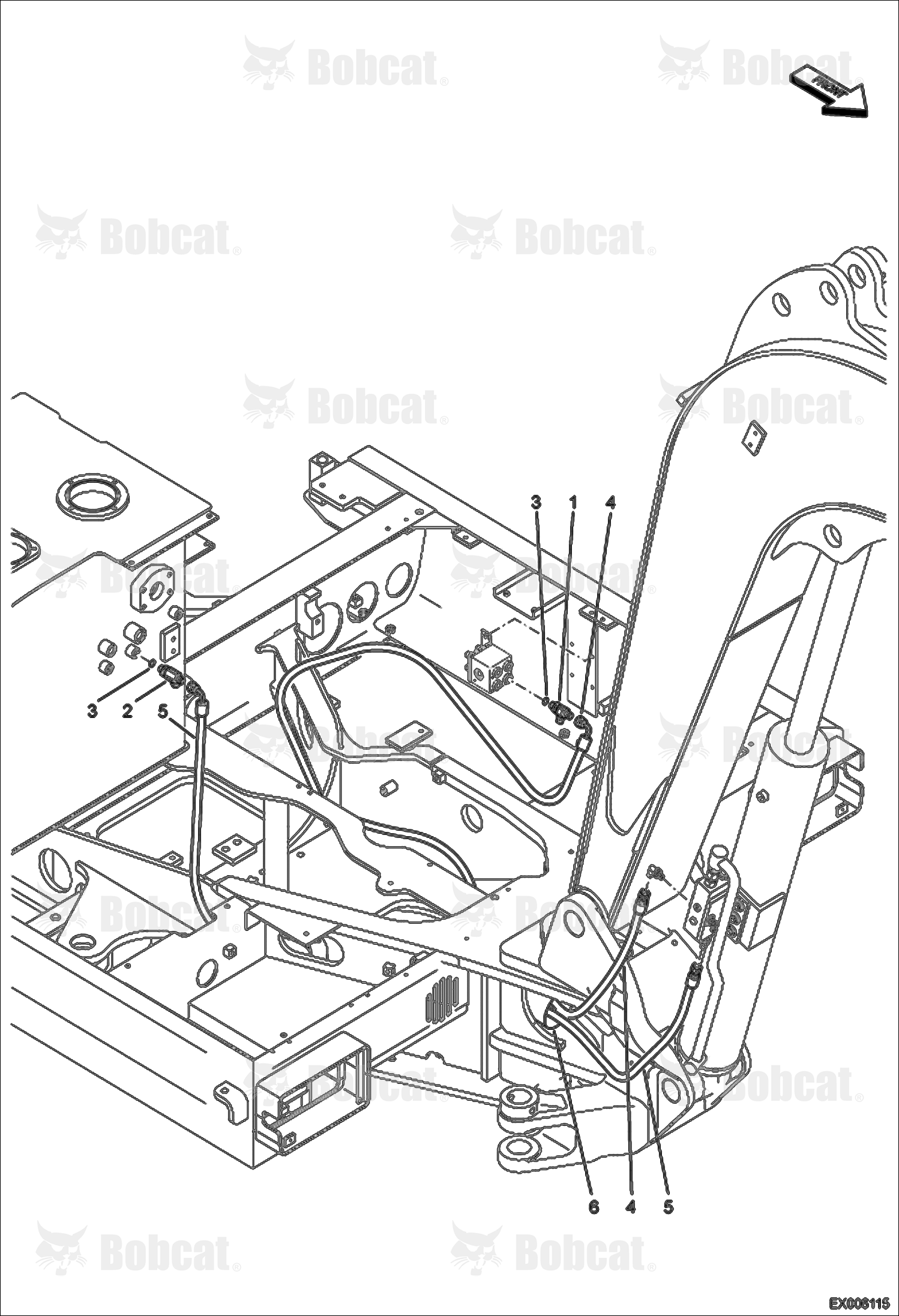Hydraulic Pilot Circuitry (Boom Cylinder W/Load Hold Valve)