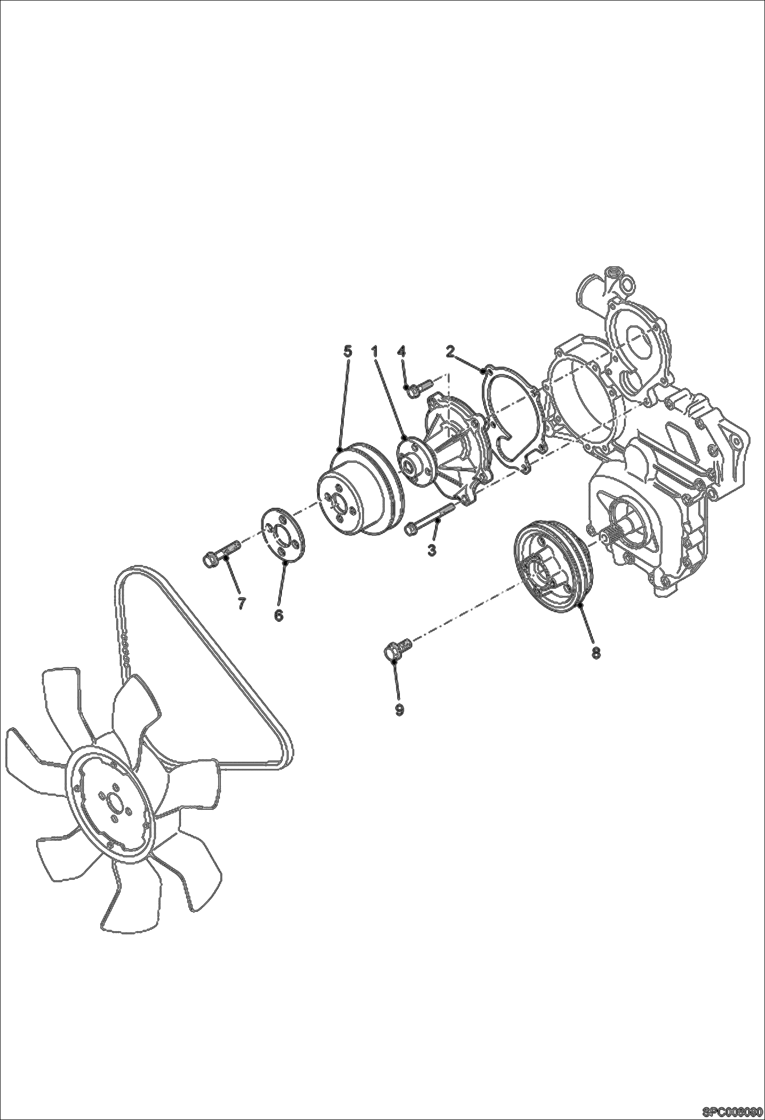 Water PUMP, Dynamo and Fan Drive