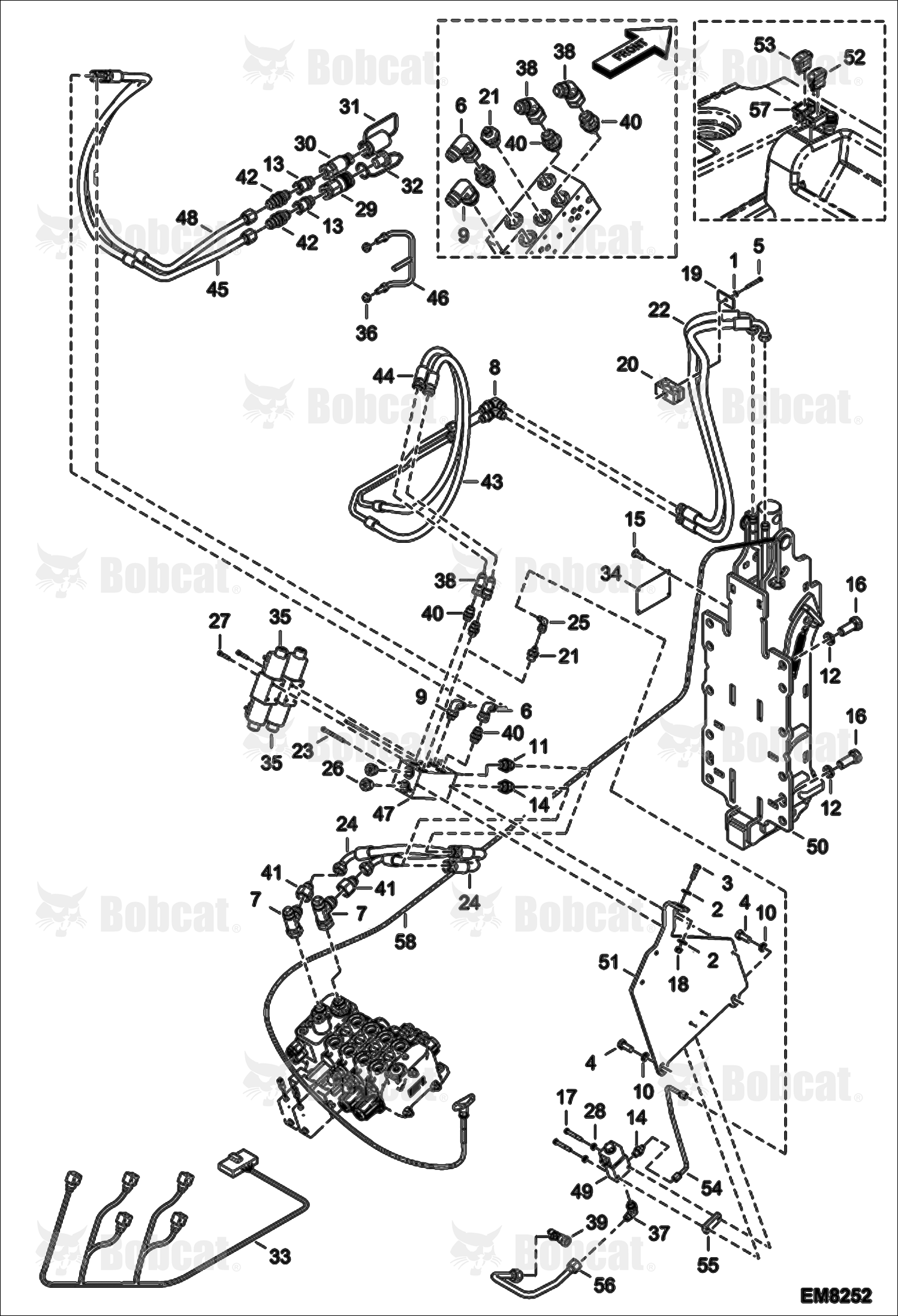 Rear Hydraulic Hook & Auxiliary Hydraulics A8G815000 & Above, A8G915000 & Above