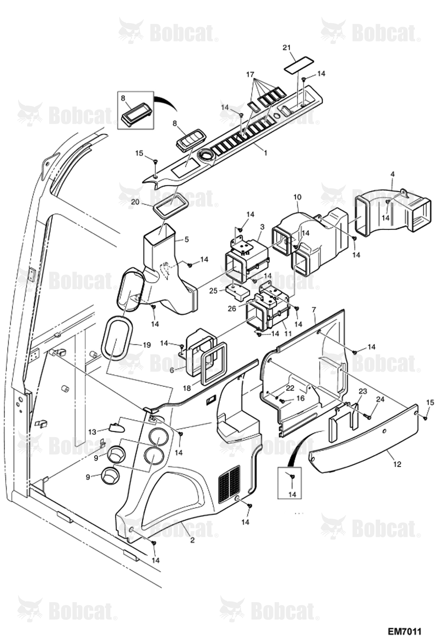 Air Conditioning (Side Cover & Ducts)