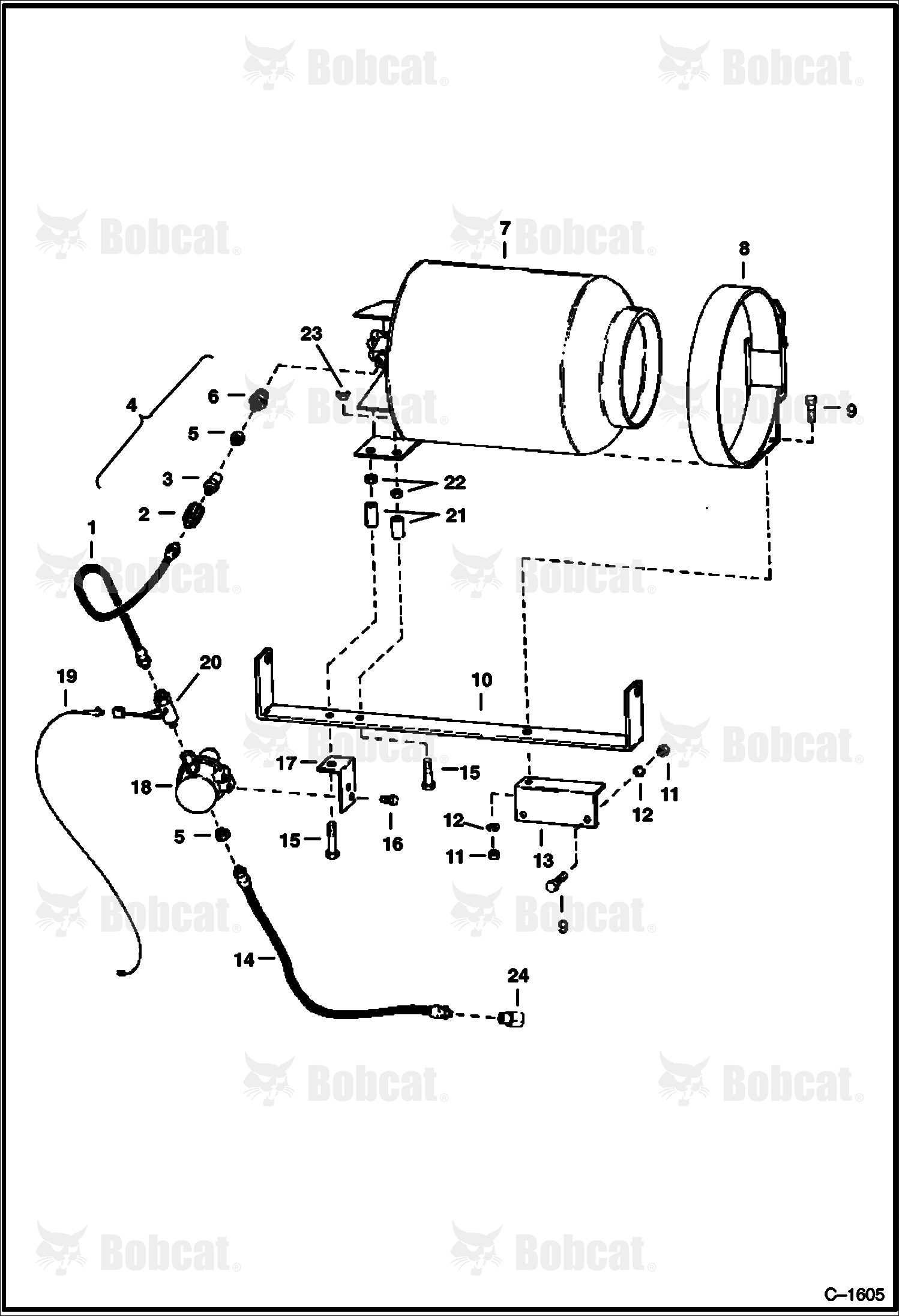 LP Gas Tank & Attaching Parts