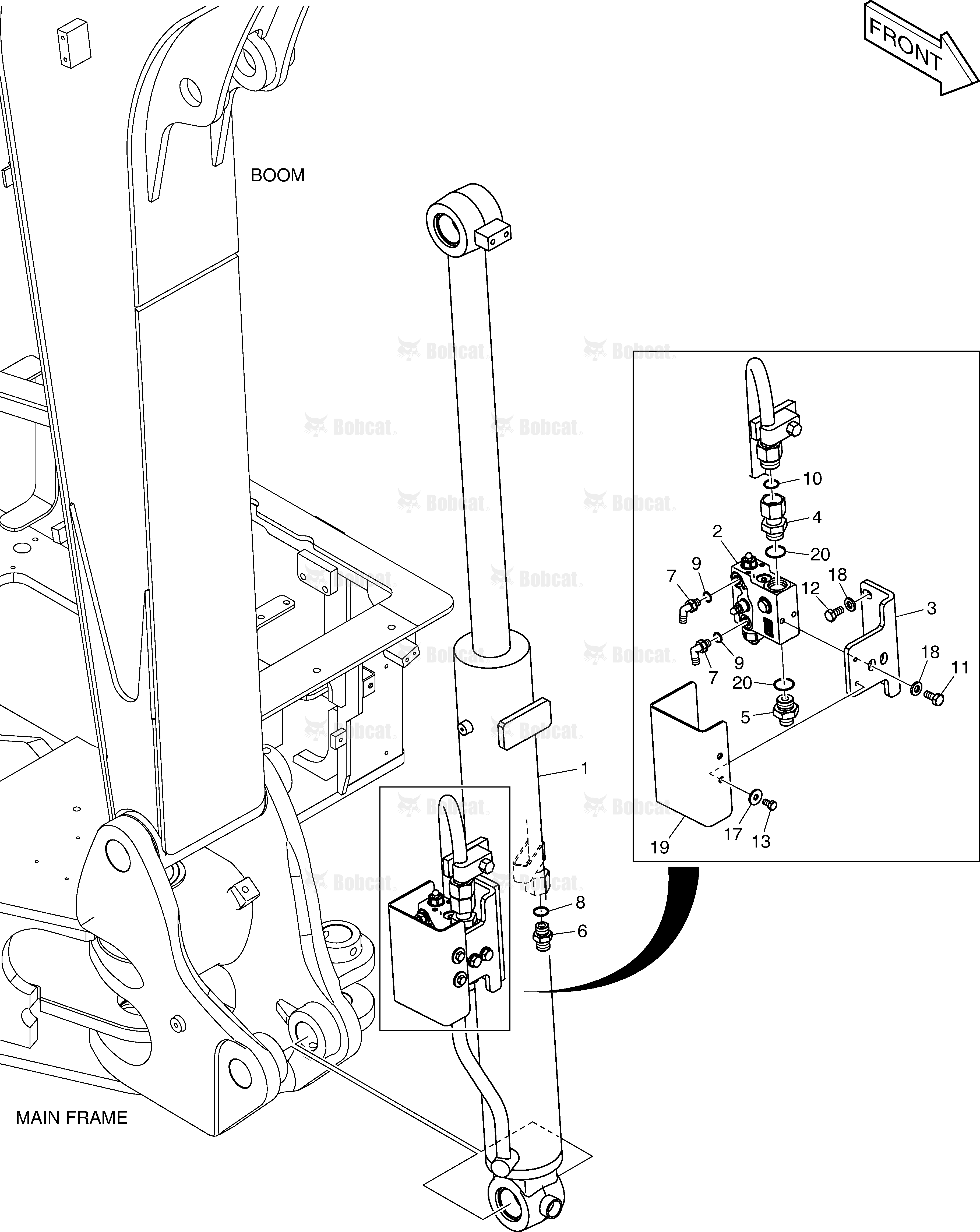 Hydraulic Circuitry (Boom Piping - Lock Valve)