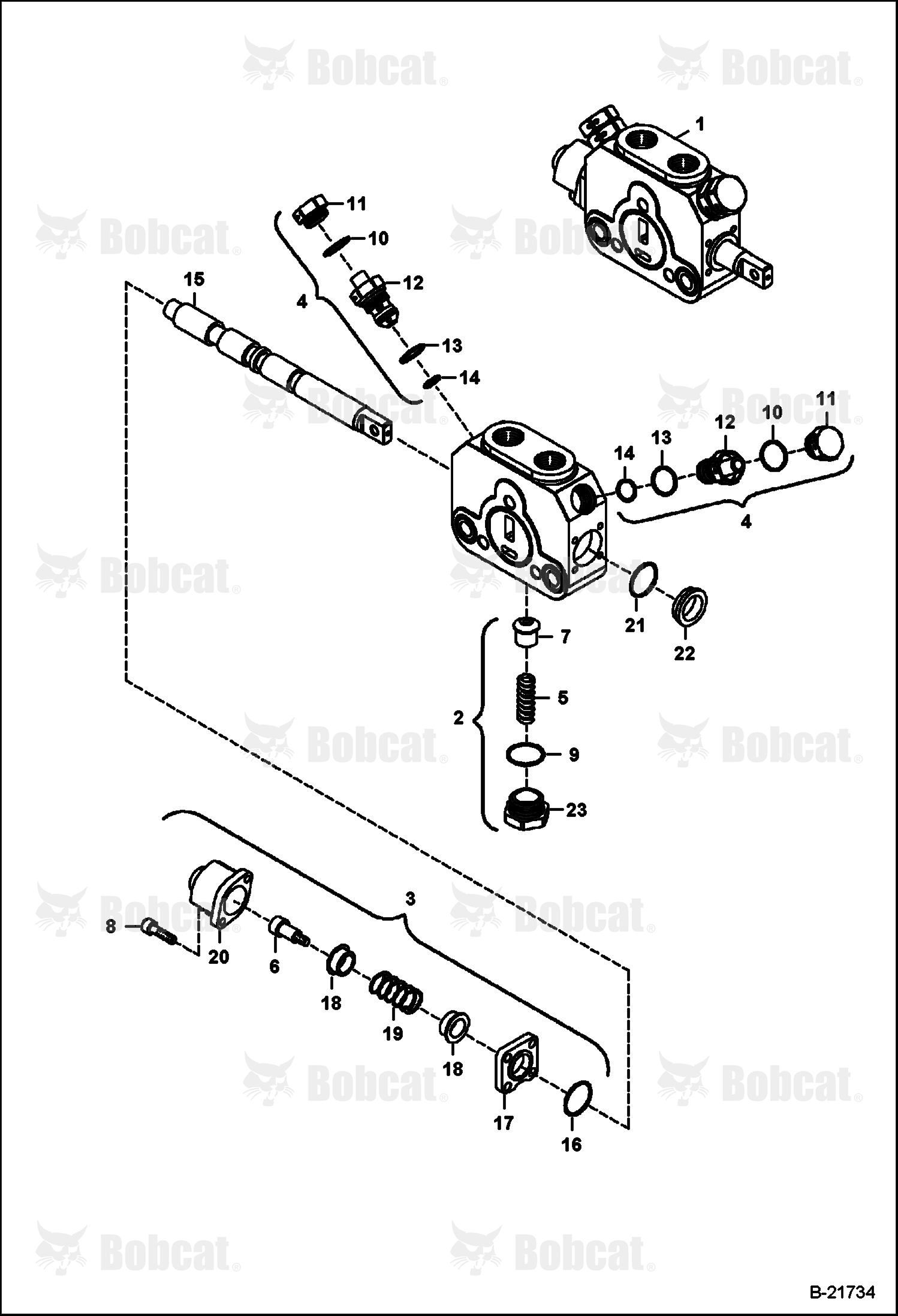 Sideshift Backhoe Valve (Arm Section)