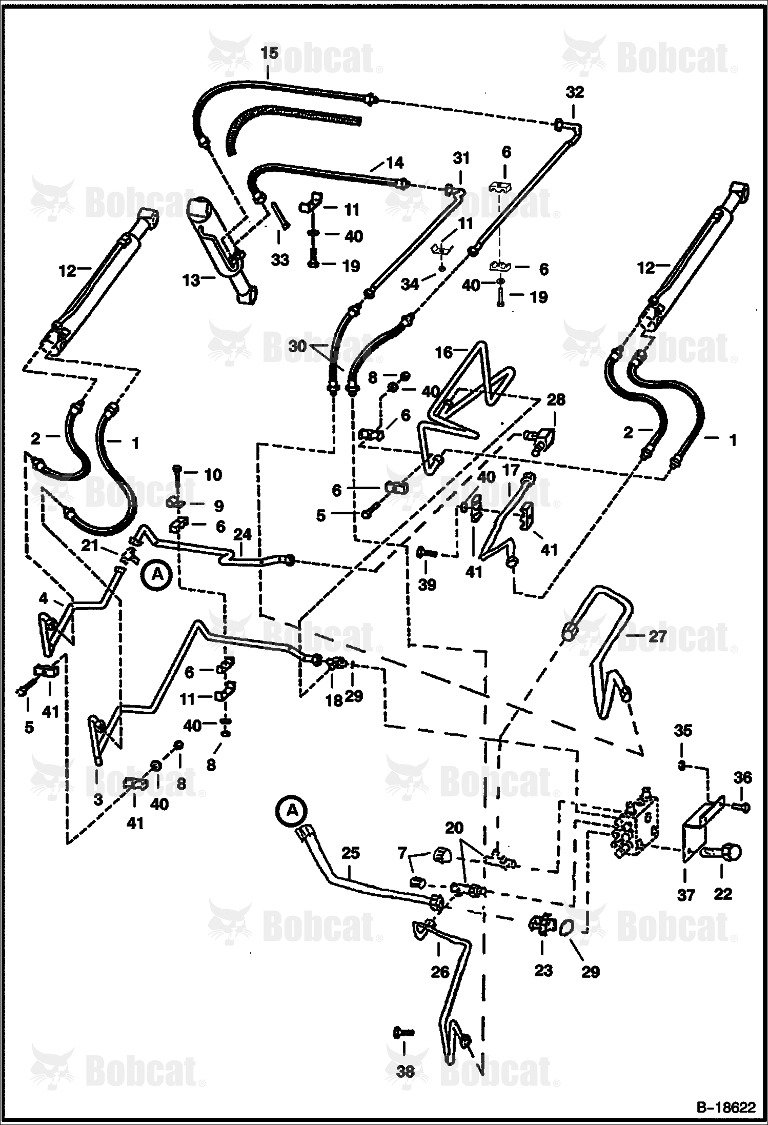 Hydraulic Circuitry (W/O Bucket Positioning Valve)
