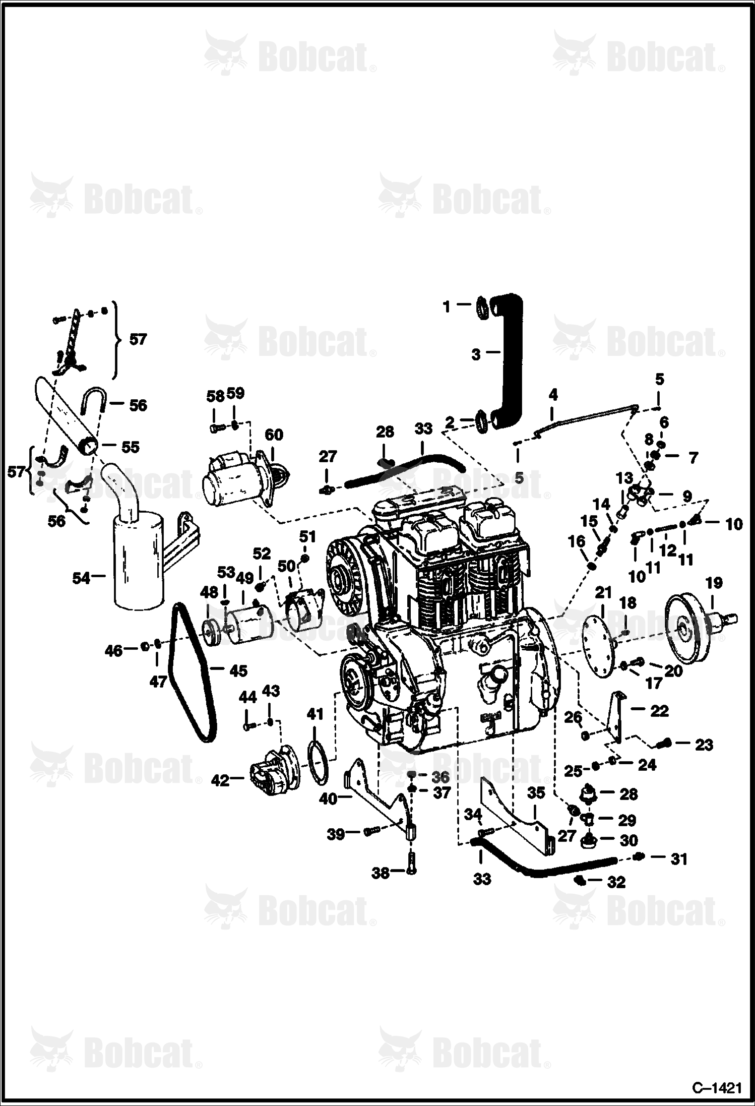 Engine & Attaching Parts (F2L310 Deutz Diesel)