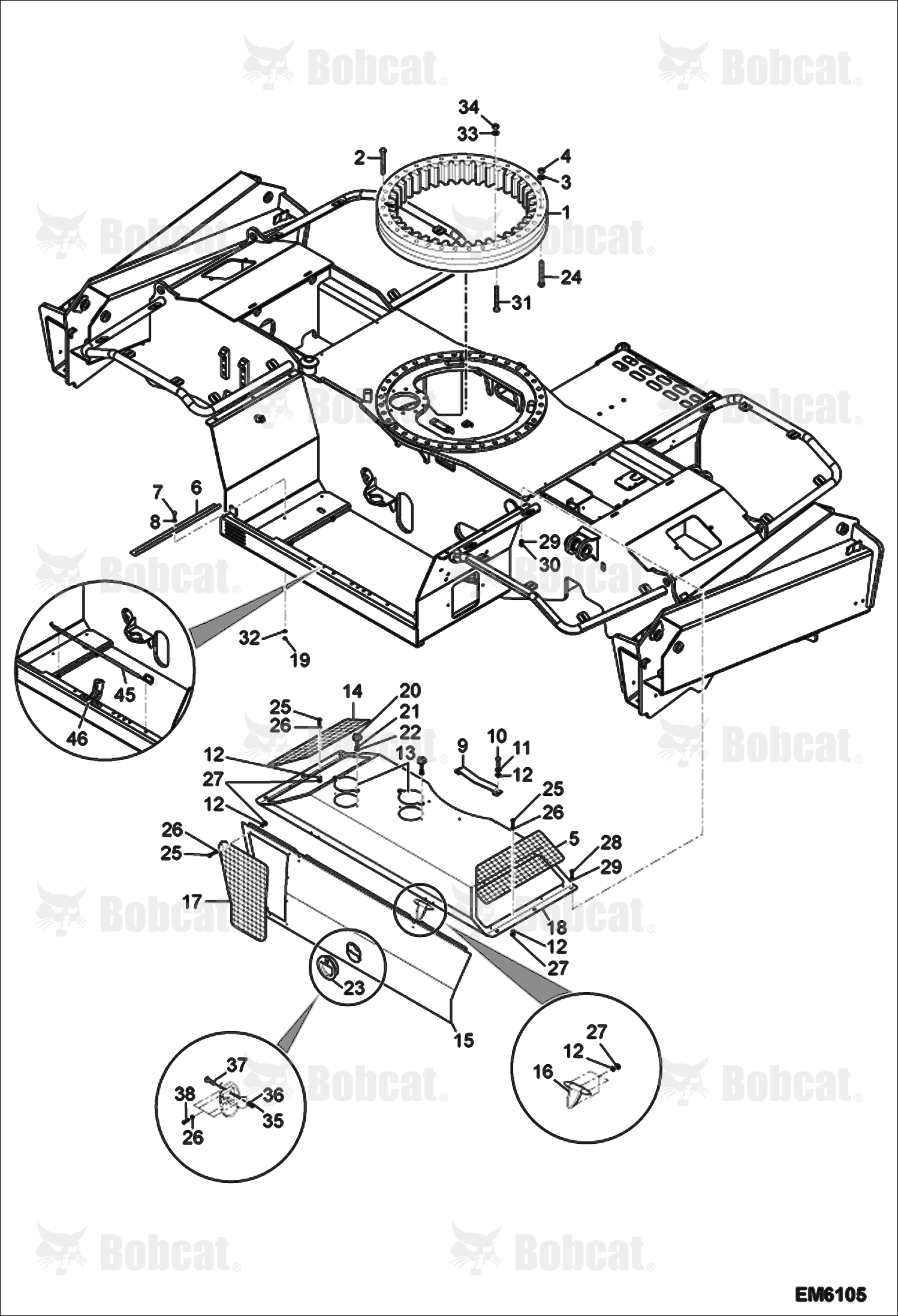 COWLING, Supports & Bearing (Standard Frame)