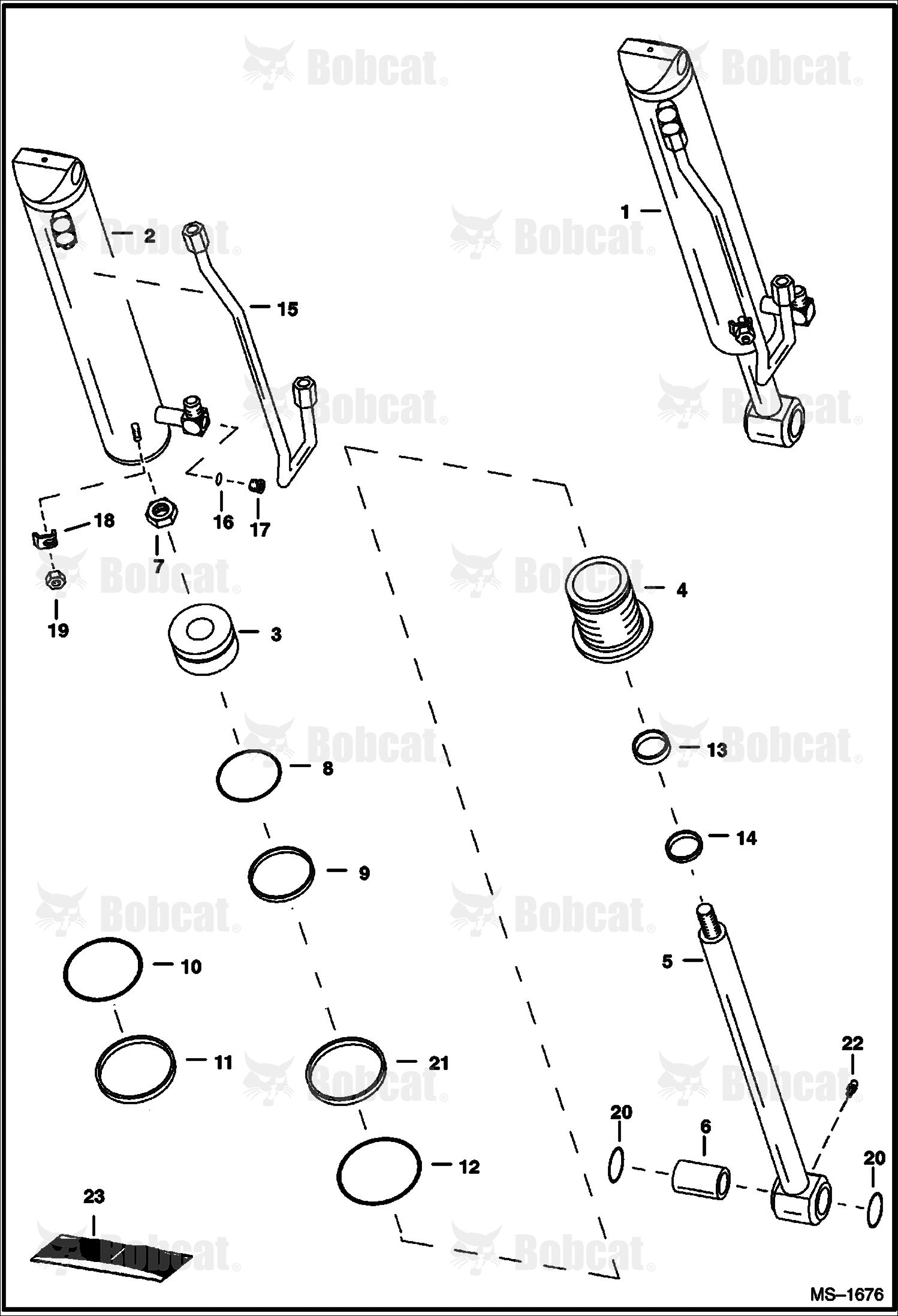 Tilt Cylinder (1.625" Rod) 514412937 & Above, 514511039 & Above, 514611032 & Above