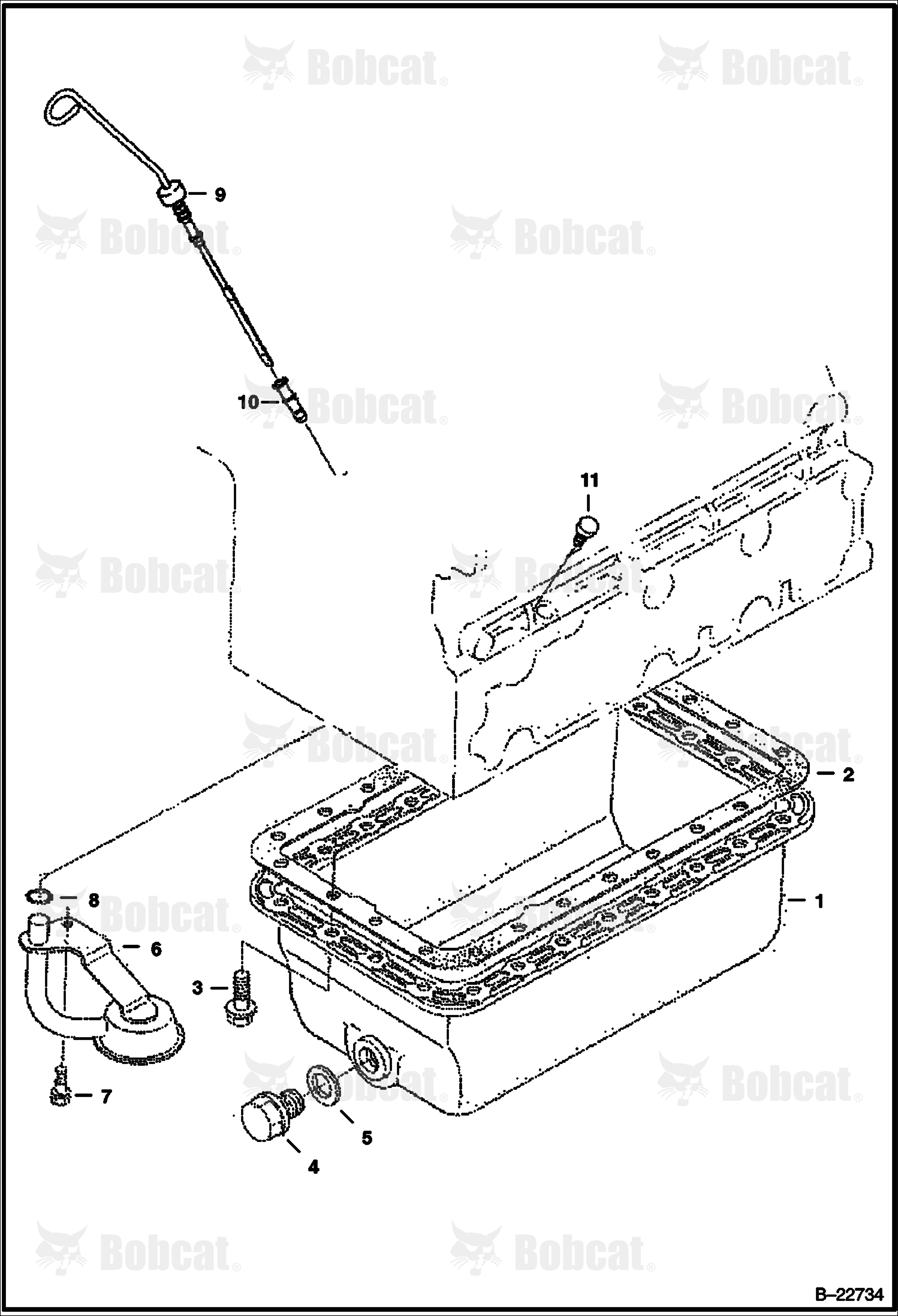Oil Pan (Kubota - V2003TMDI - Tier II)  525011001 & Above, 525111001 & Above