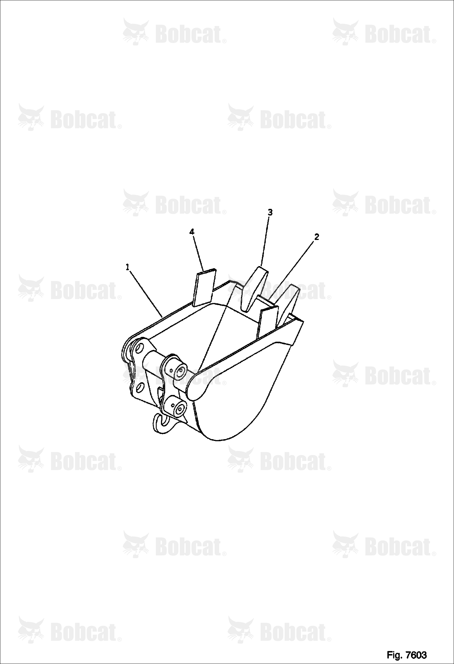 Bucket 0.04 Cubic meters, Width 250 mm (OP)