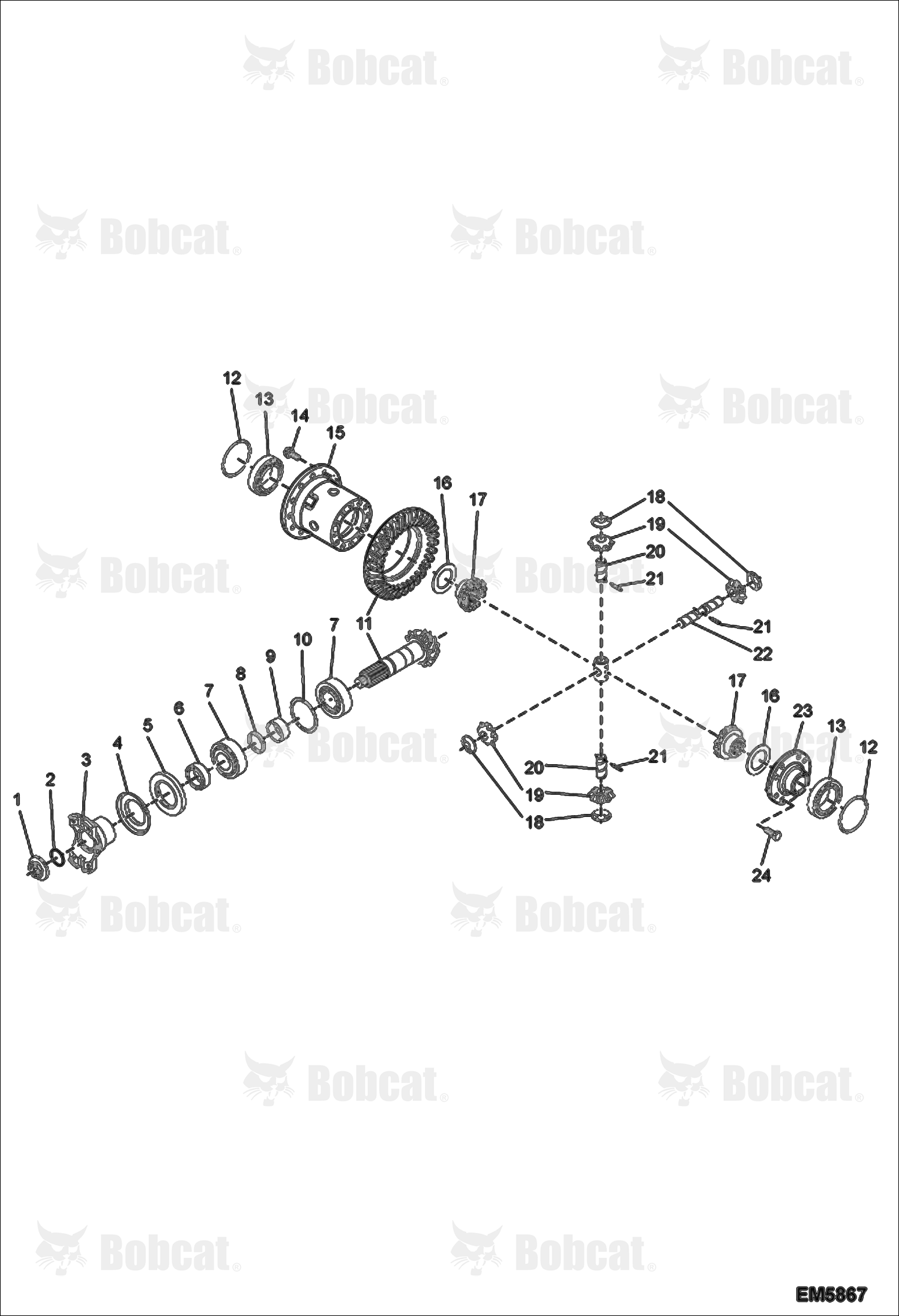 Differential - Rear Axle (Axle S/N H-ITA-537600 & Below)