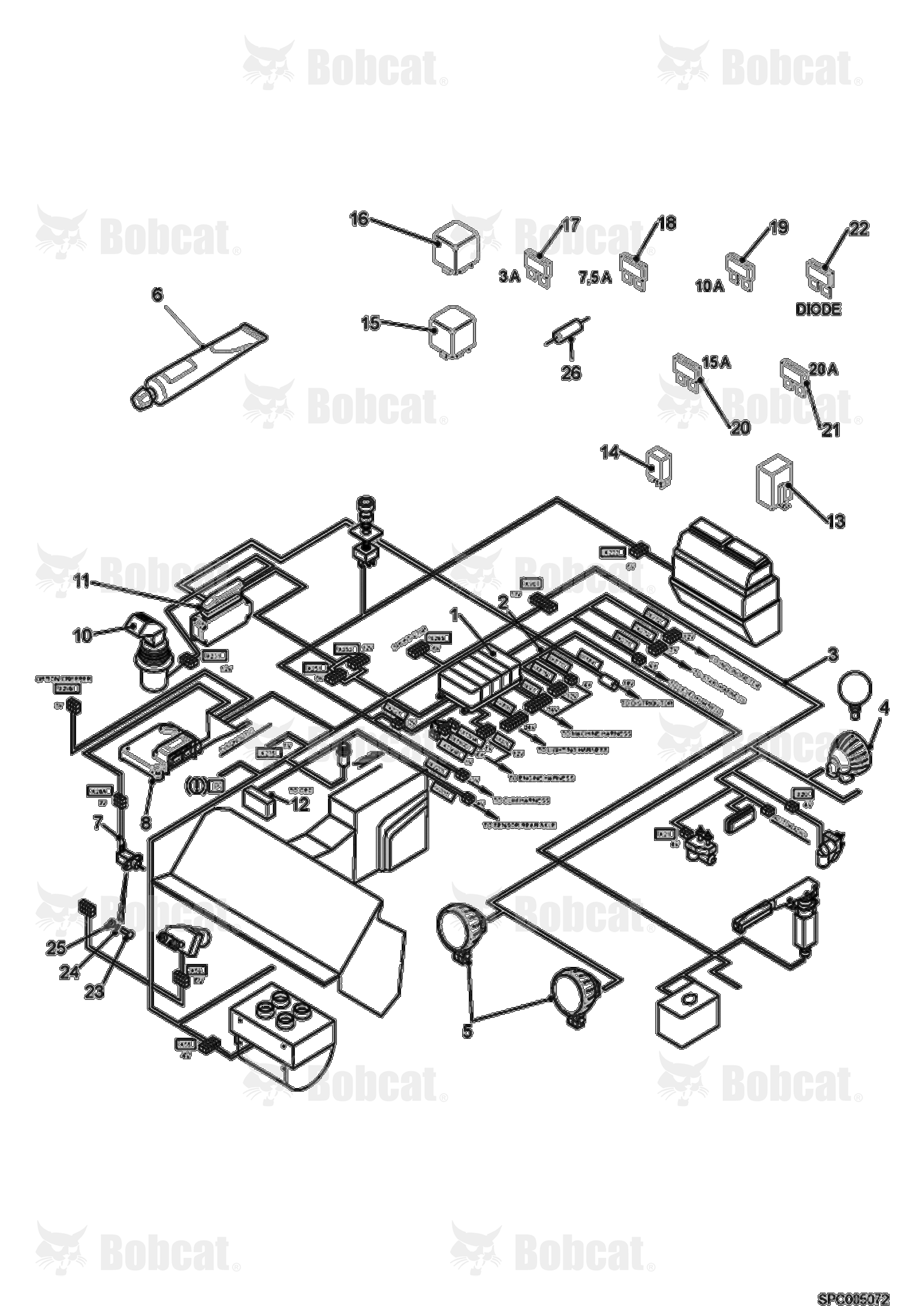 Electrical Circuit CAB A8HF12001 - A8HF12999, A8H612001 - A8H612999