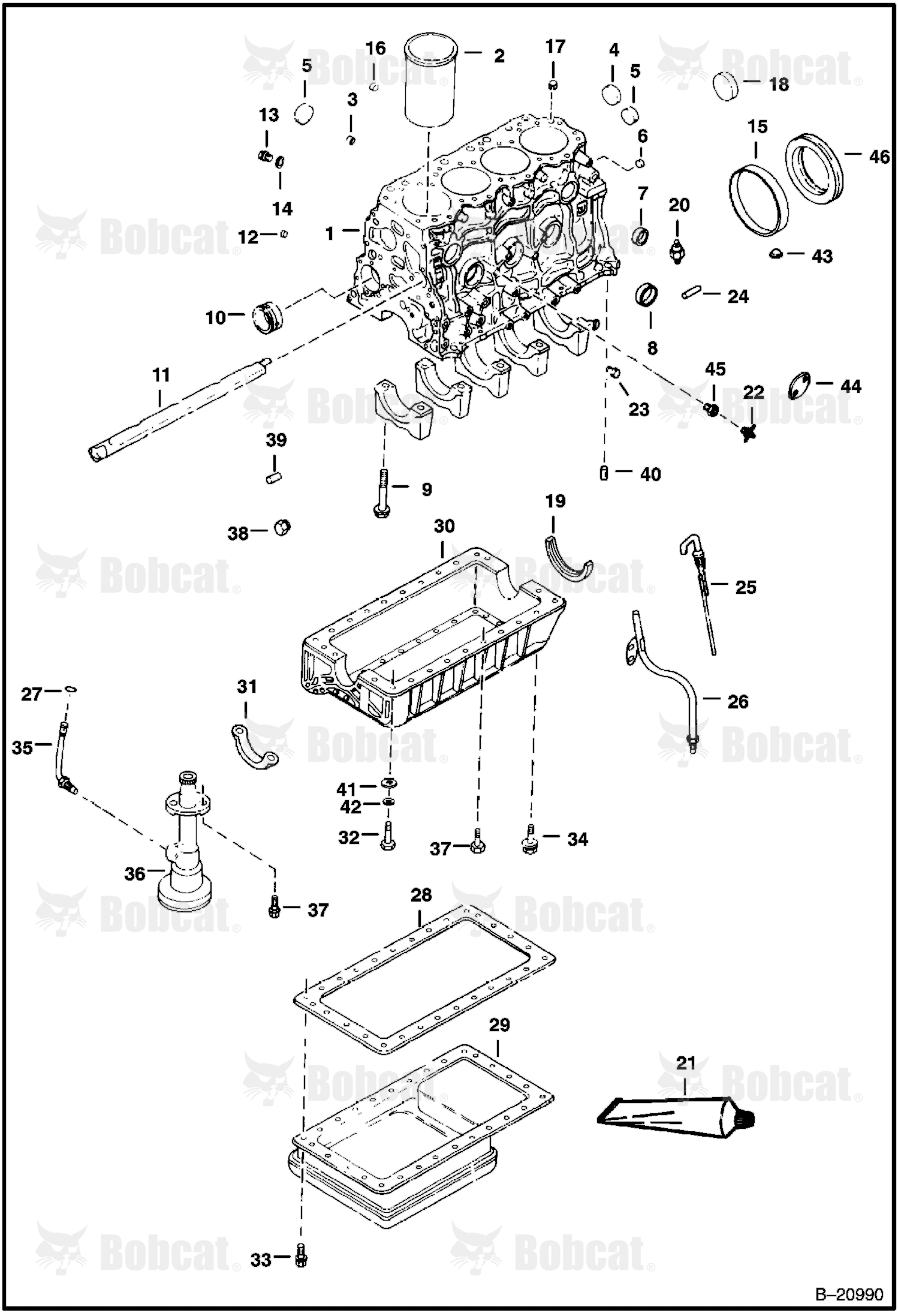 Cylinder Block & Oil Pan (For Engine Spec. #4JBIPK)