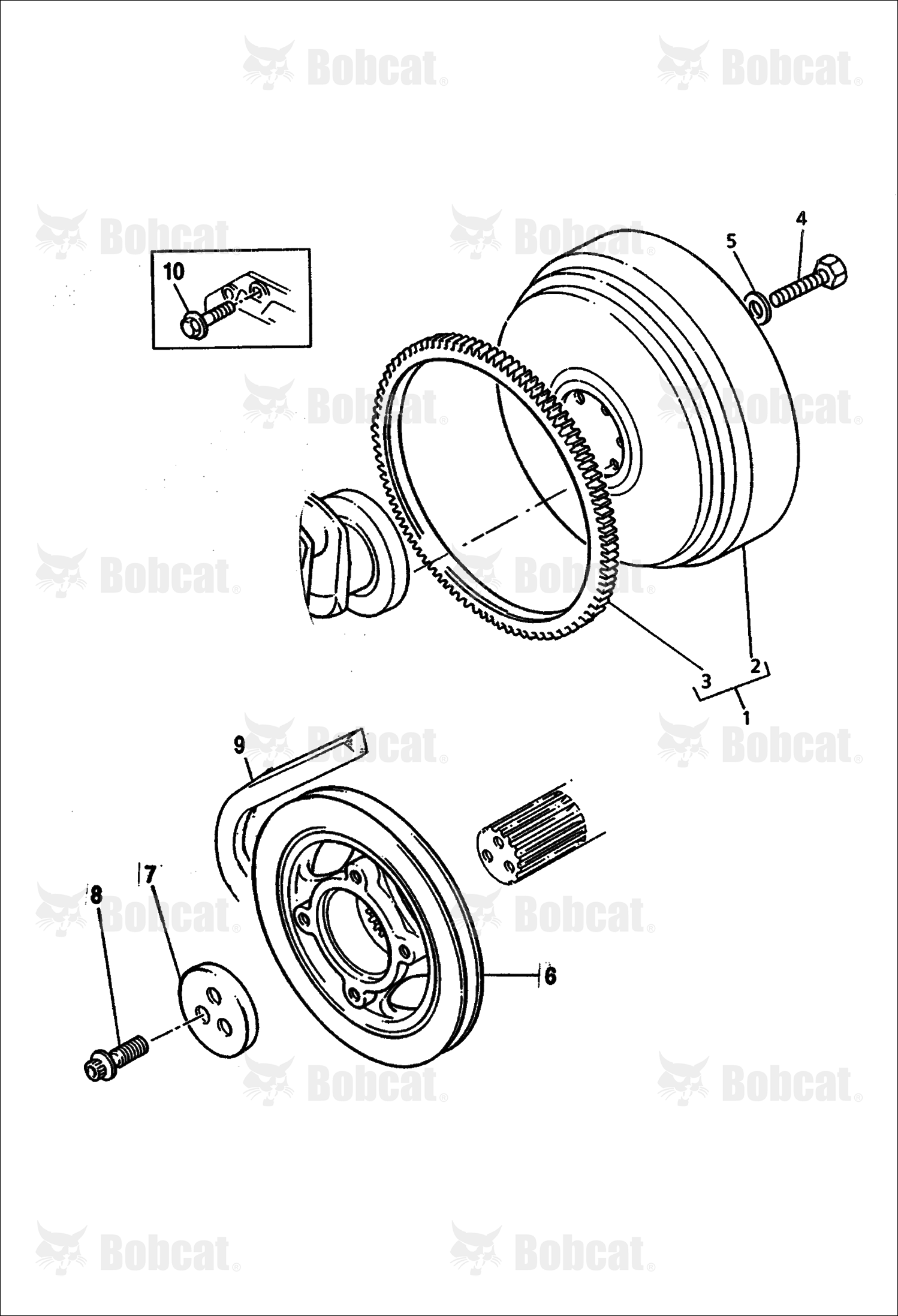Flywheel and Drive Pulley