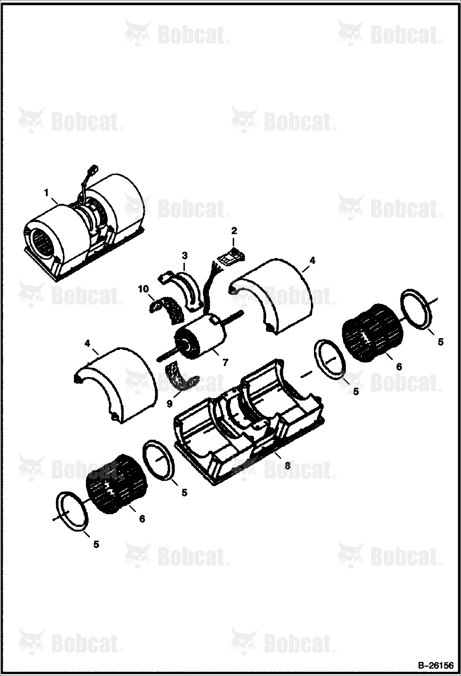 Heater & A/C (Blower Assembly) (Used on Heaters W/Metal Housing)