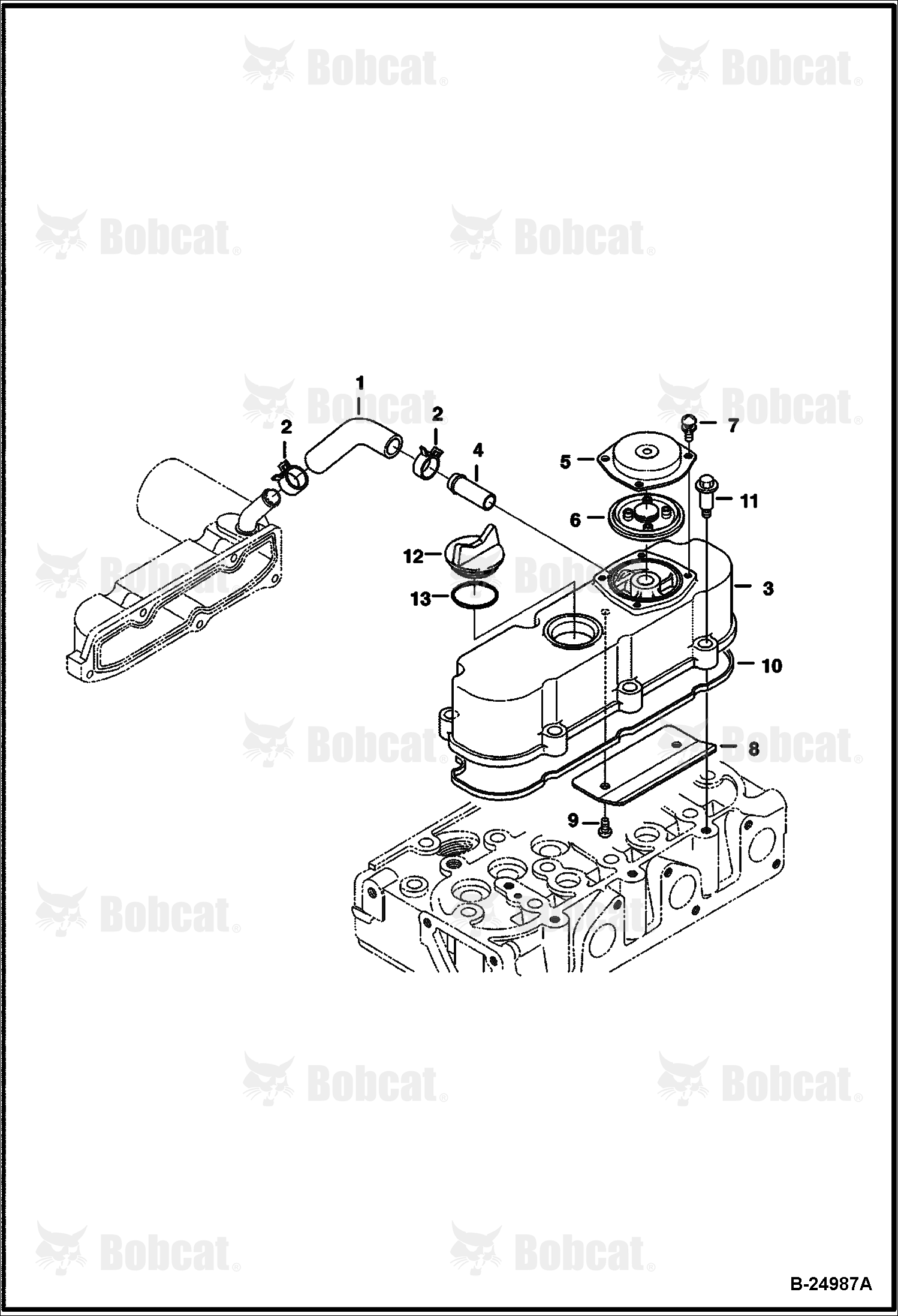 Rocker Arm Cover (Kubota D902-E3B-BC-1)(Tier IV Replacement)