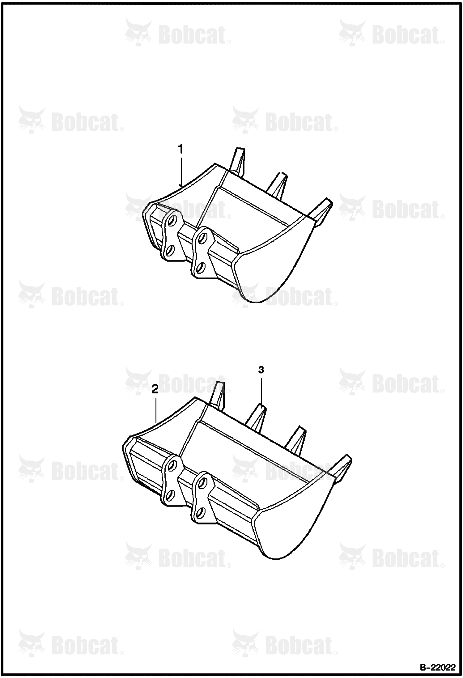 Bucket (200mm, 300 mm, 400mm)