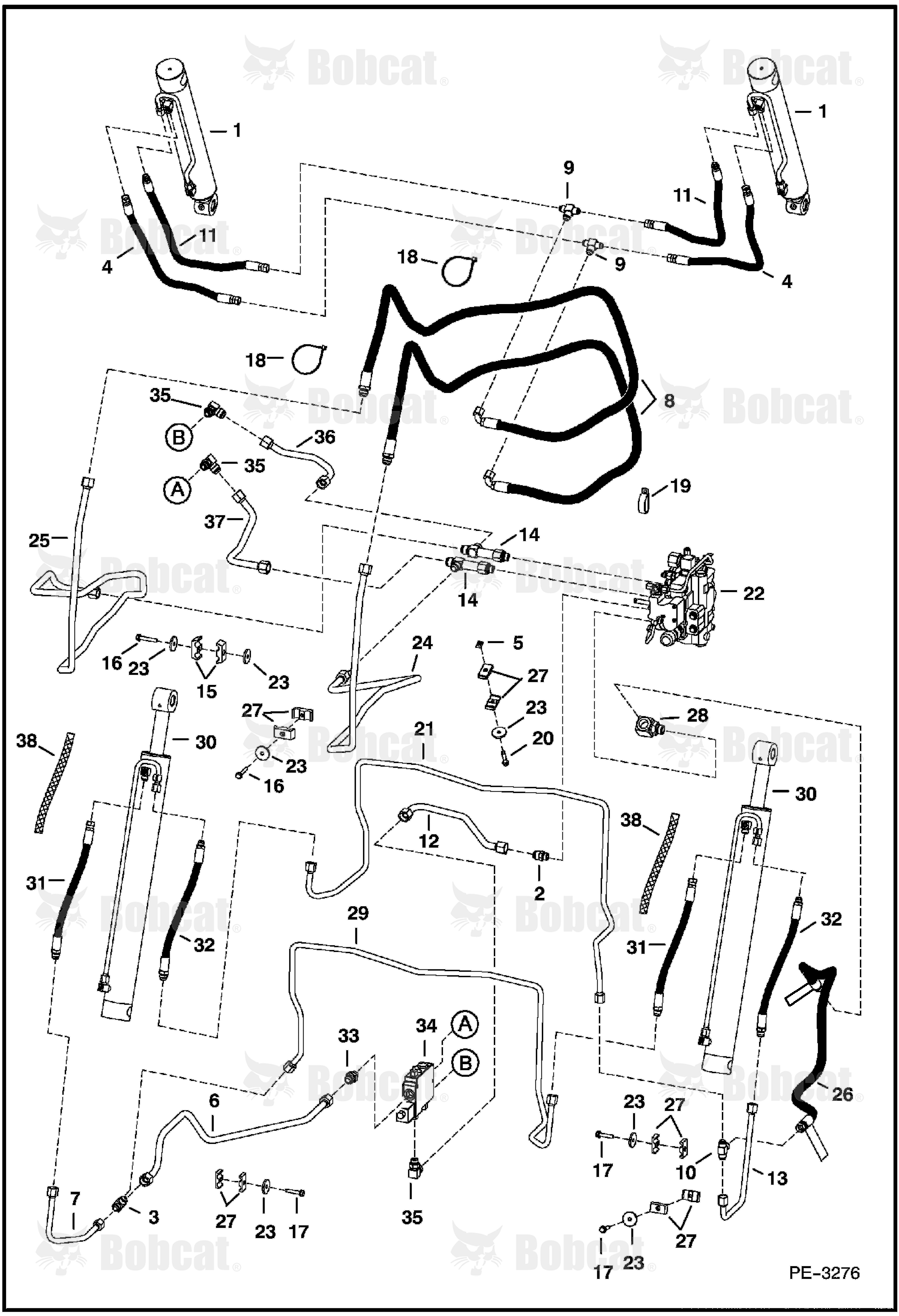 Hydraulic Circuitry (W/Bucket Positioning Valve)