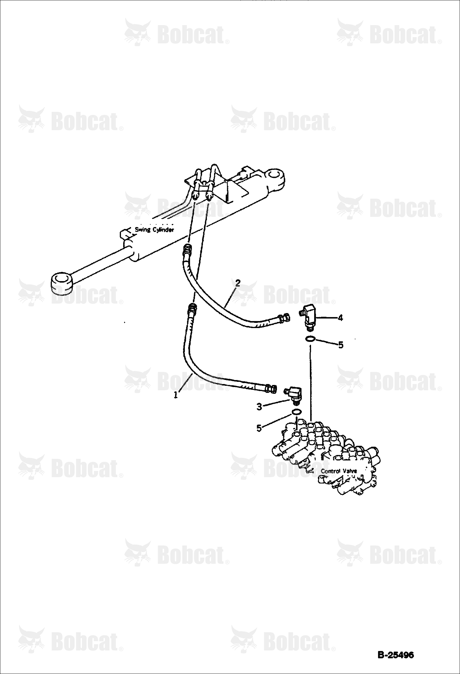 Hydraulic Piping (VALVE TO/FROM Boom CYLINDER)
