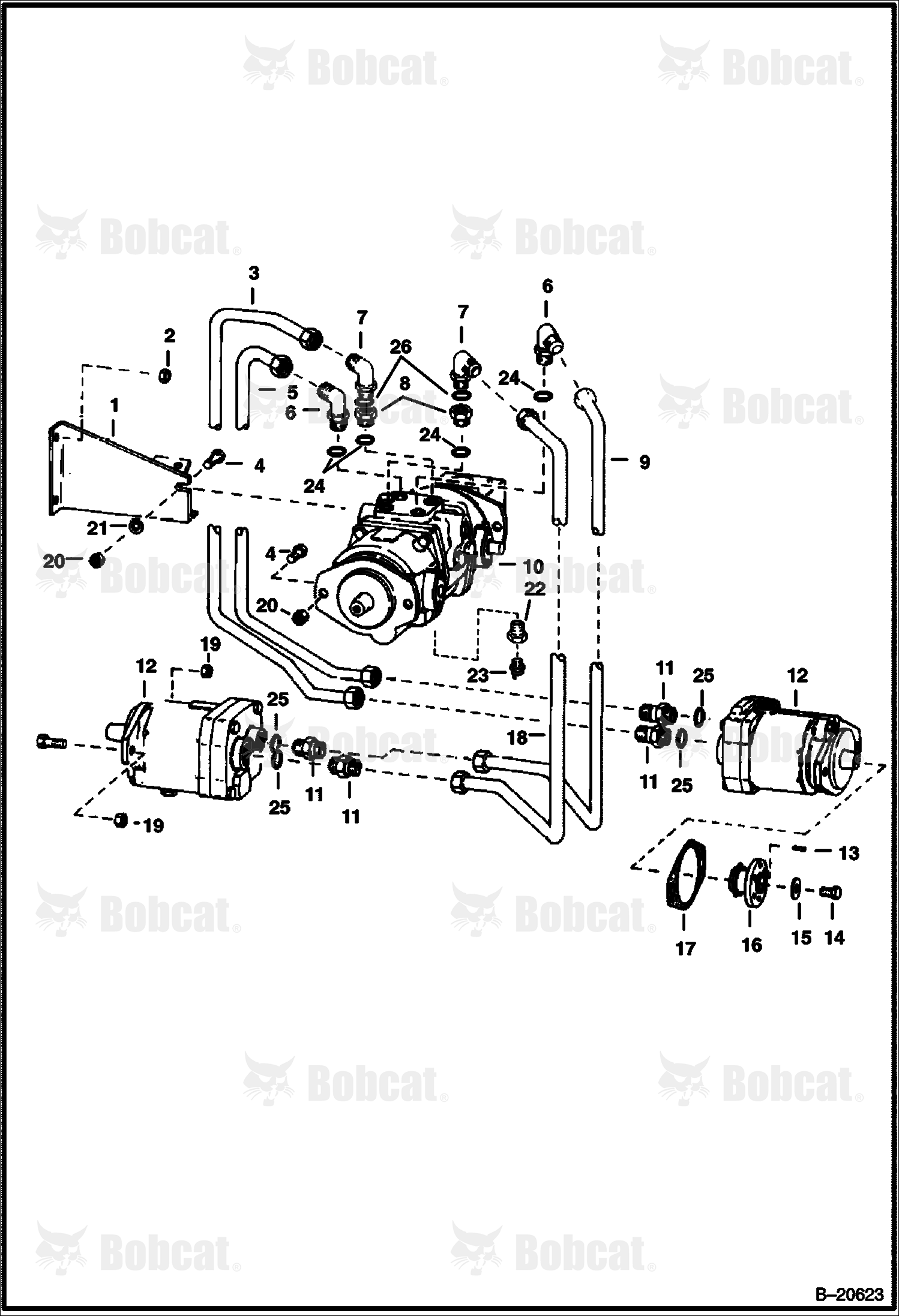 Hydrostatic Pump & Motor Fittings  4970A1099 & Above
