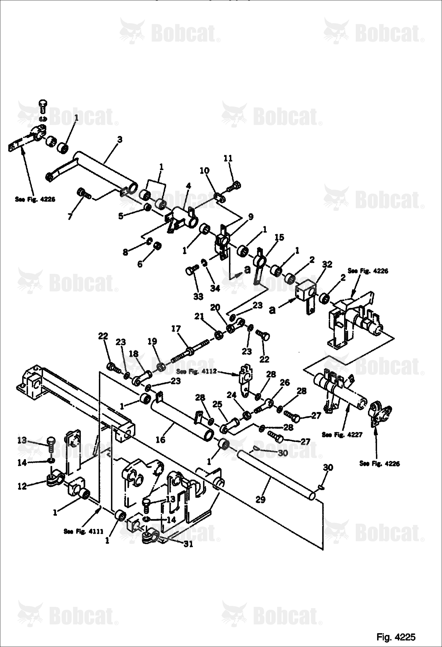 Boom Control Linkage (6 Way Shift Pattern SPEC.) (Komatsu S/N 13025 & Above)