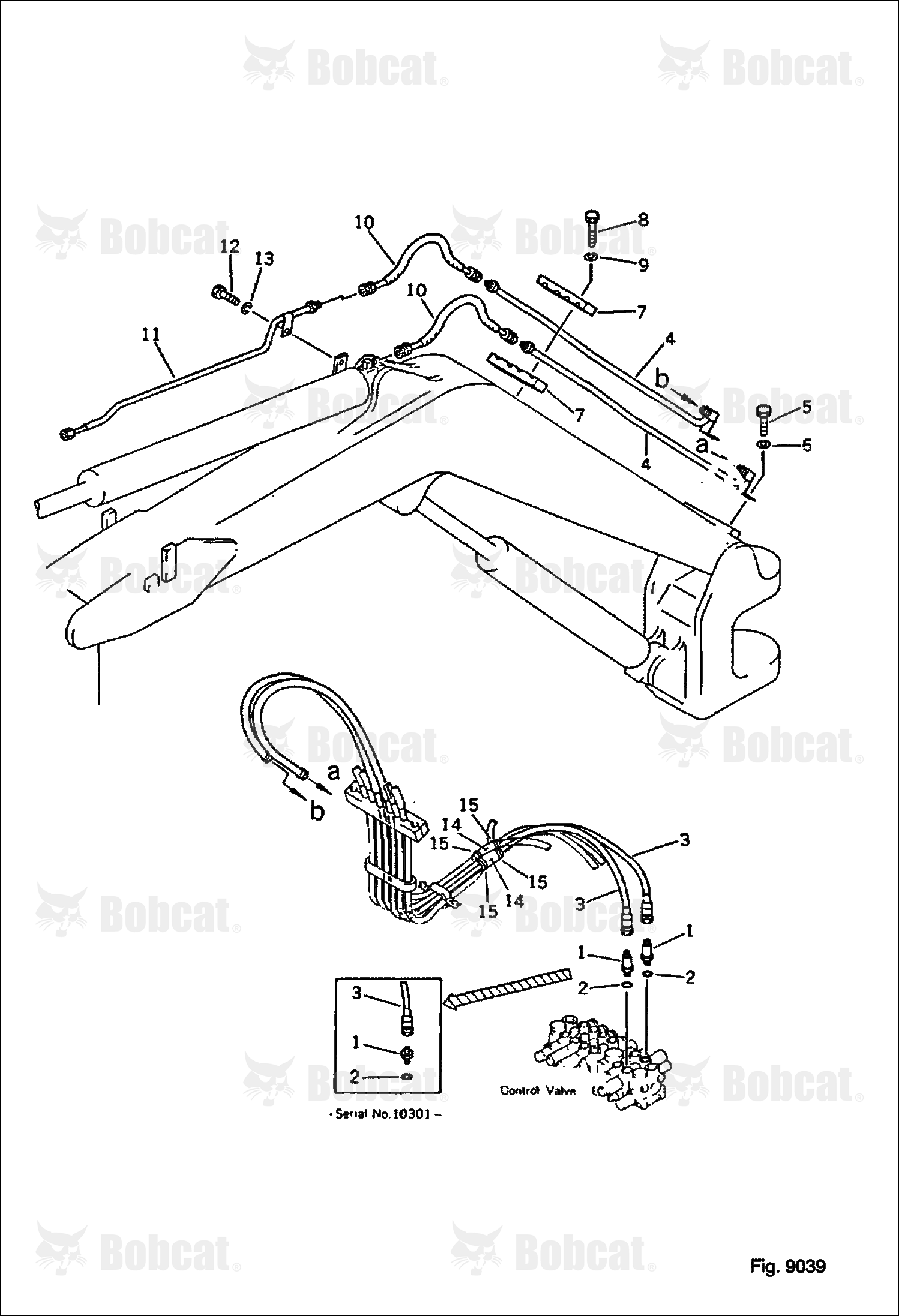 Hydraulic Piping (VALVE TO/FROM Arm Cylinder (USA SPEC.)