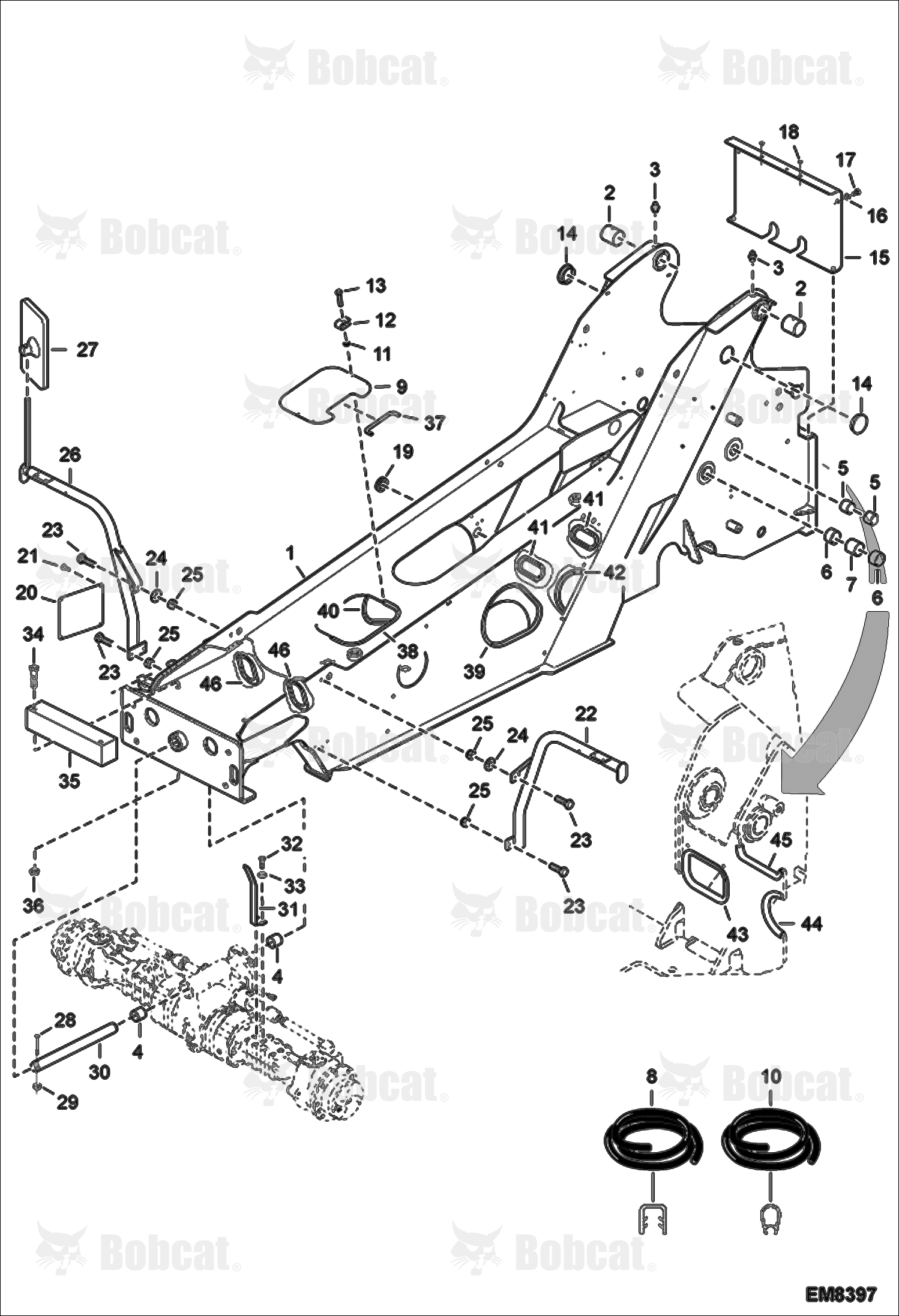 Frame  A8GJ11001 - A8GJ12999, A8GV11001 - A8GV12999