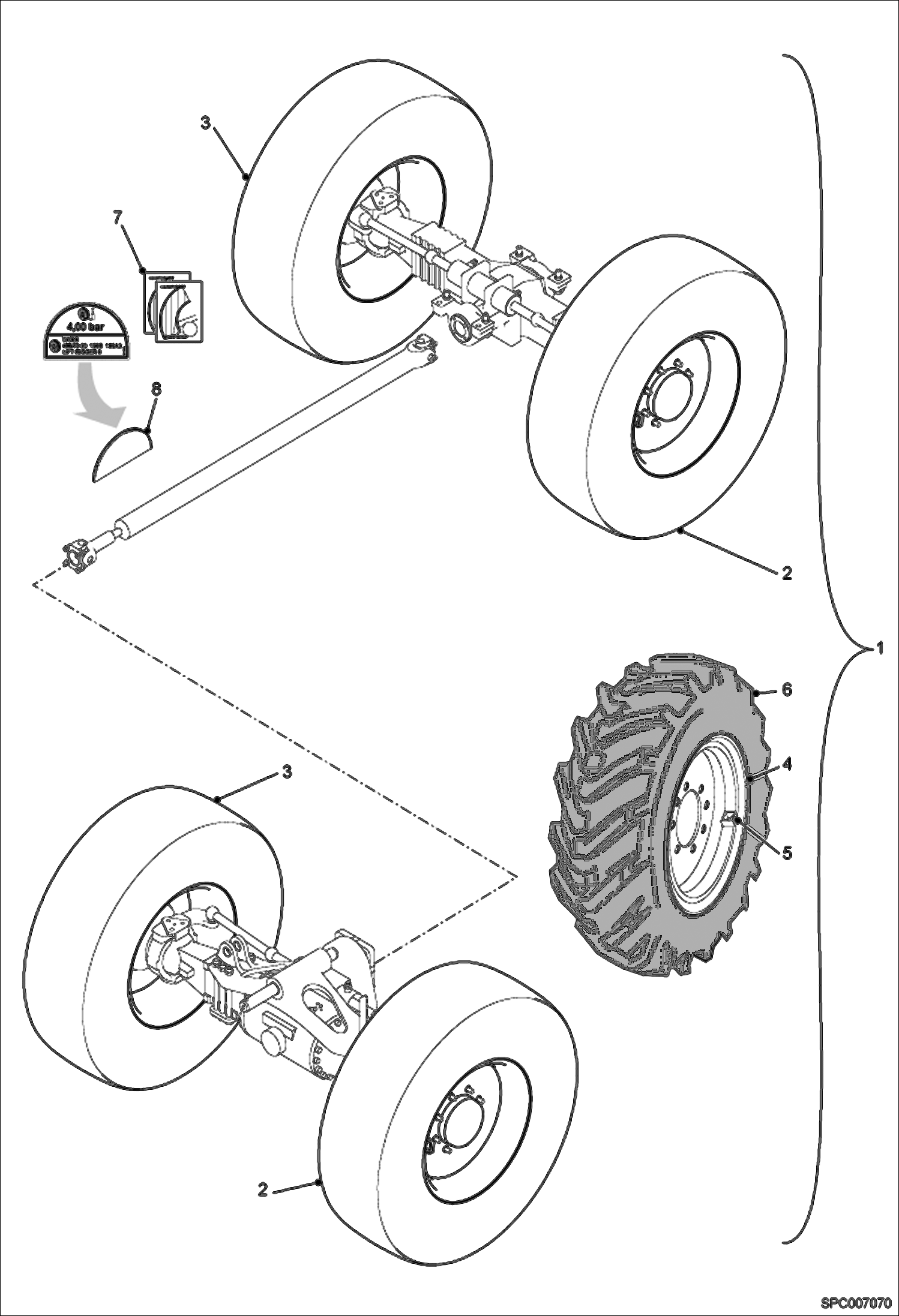 Wheels (Titan 400/70-R20)
