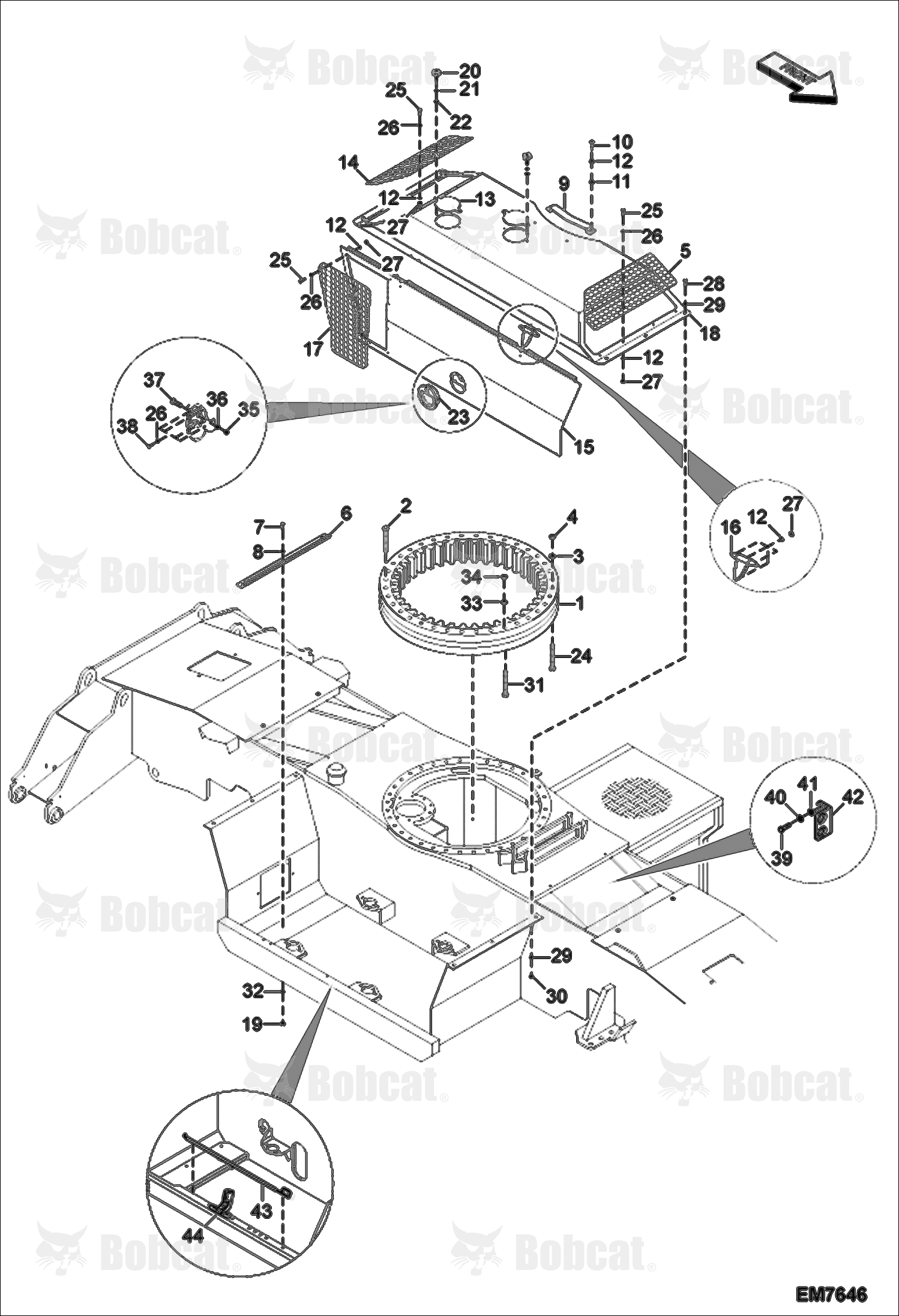 COWLING, Supports & Bearing (Standard Frame)