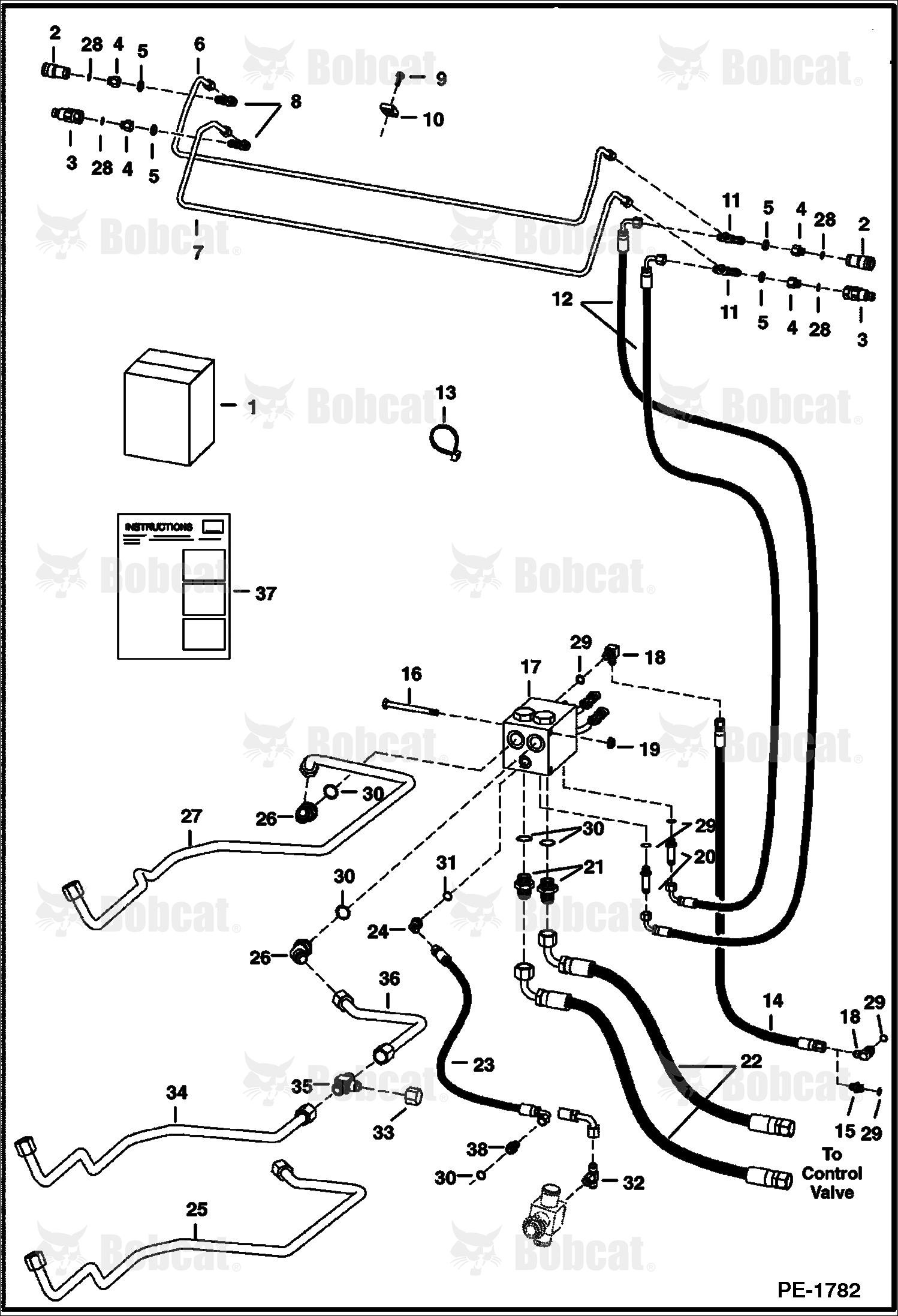 Rear Auxiliary Hydraulics Kit 518916261 & Above, 516815101 & Above, 517515147 & Above