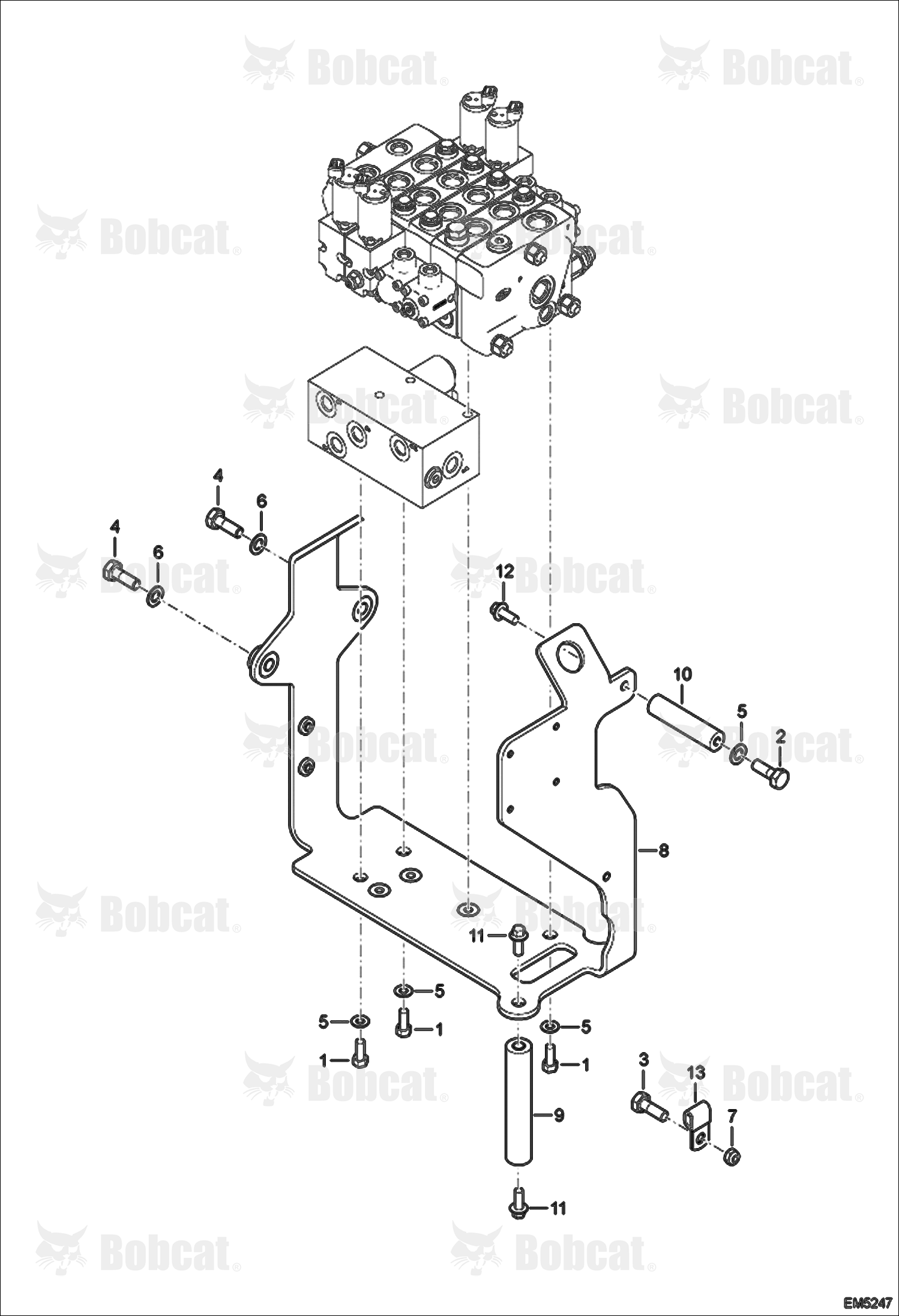 Hydraulic Circuitry (Control Valve Fixation)  AC1C11239 - AC1C14999, AC1D12000 - AC1D14999