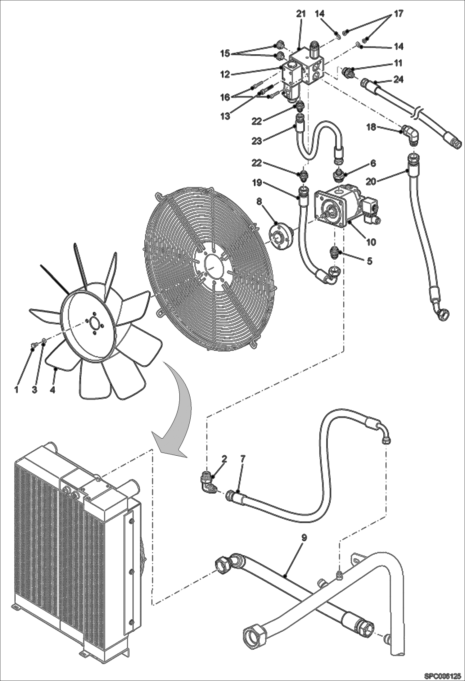 Cooling Fan Circuit (W/ Optional Reverse) (1 Speed)