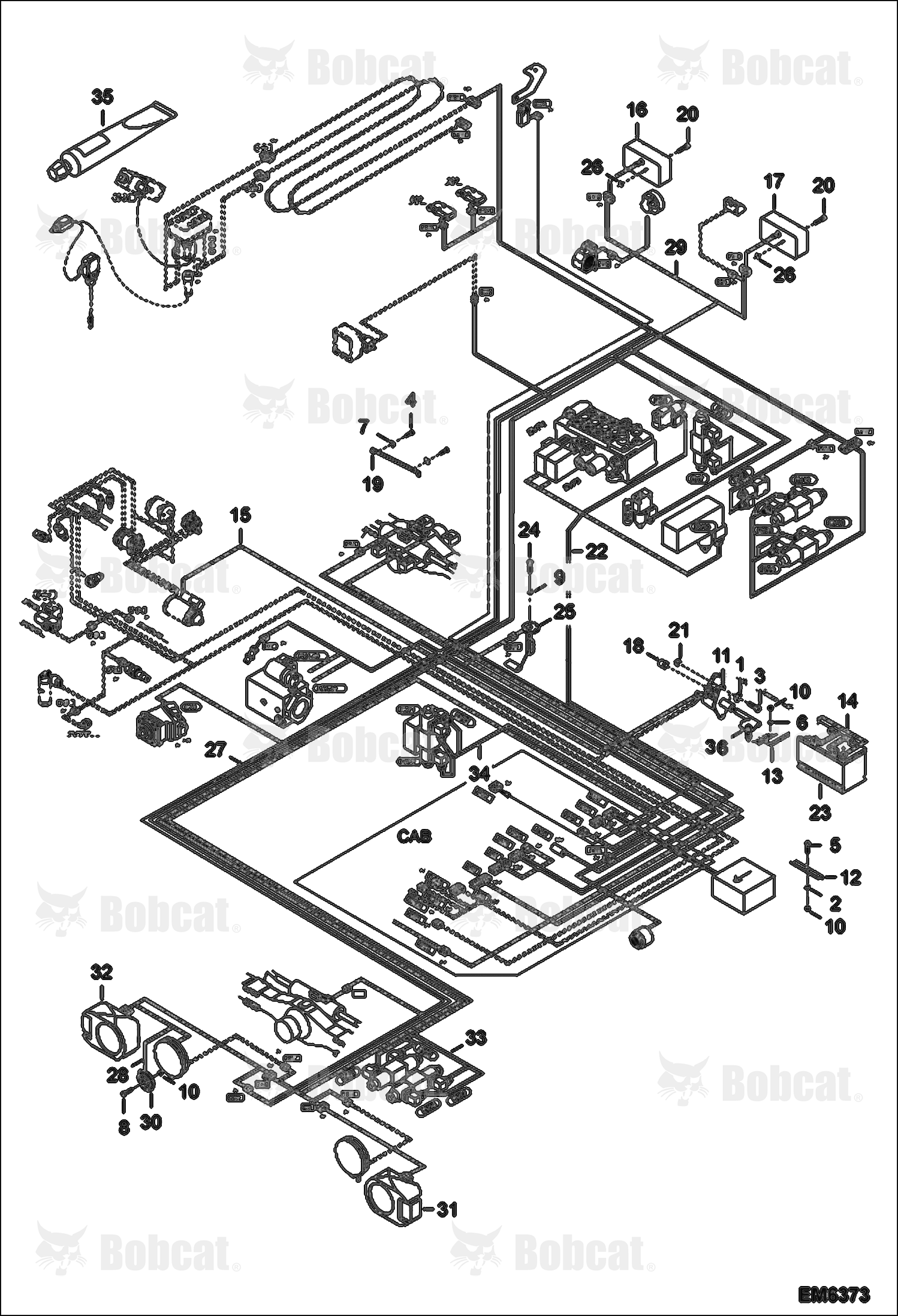 Electrical Circuit Chassis  A8GJ13000 & Above, A8GV13000 & Above