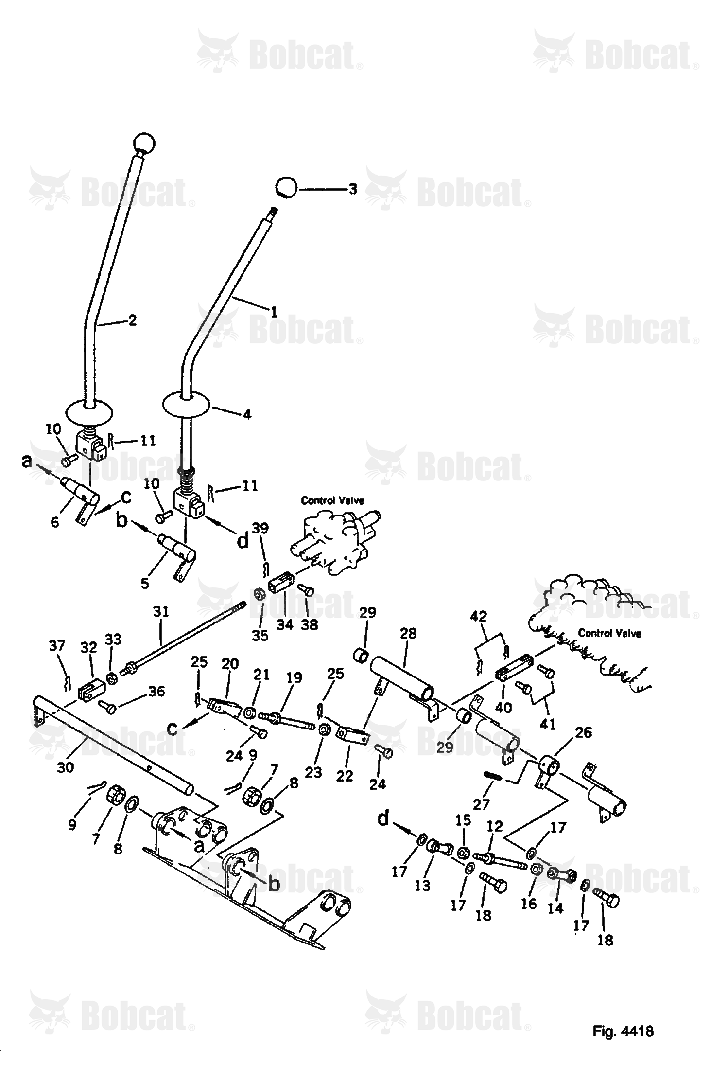 Work Equipment Control Lever and Linkage (1/2)