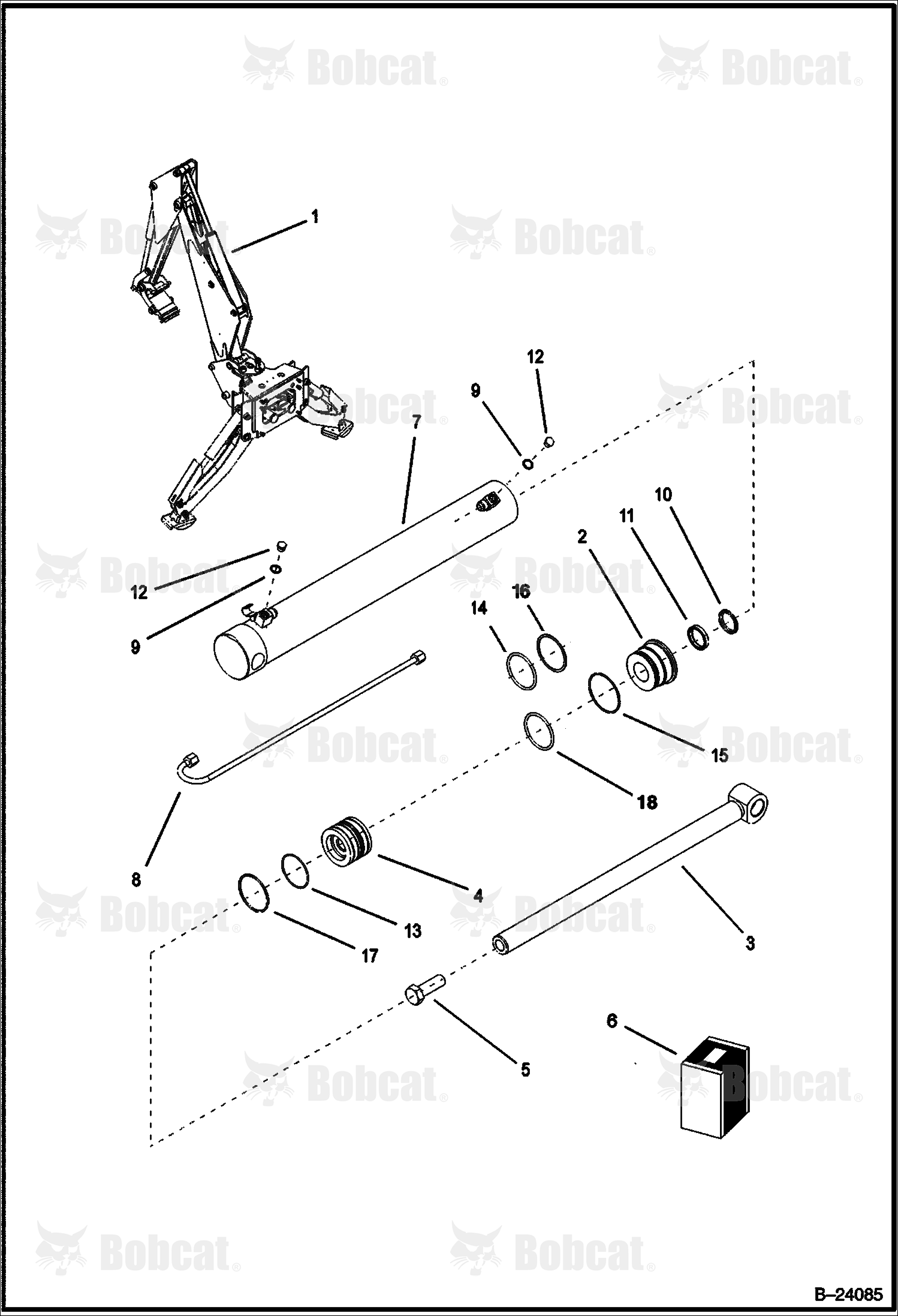 Arm Cylinder (Center Mount Backhoe)