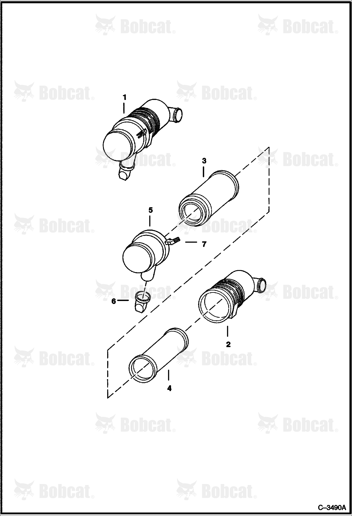 Air Cleaner (Kubota D1105 Tier II) 528011001 & Above, 528111001 & Above, 539111001 & Above, 539411001 & Above