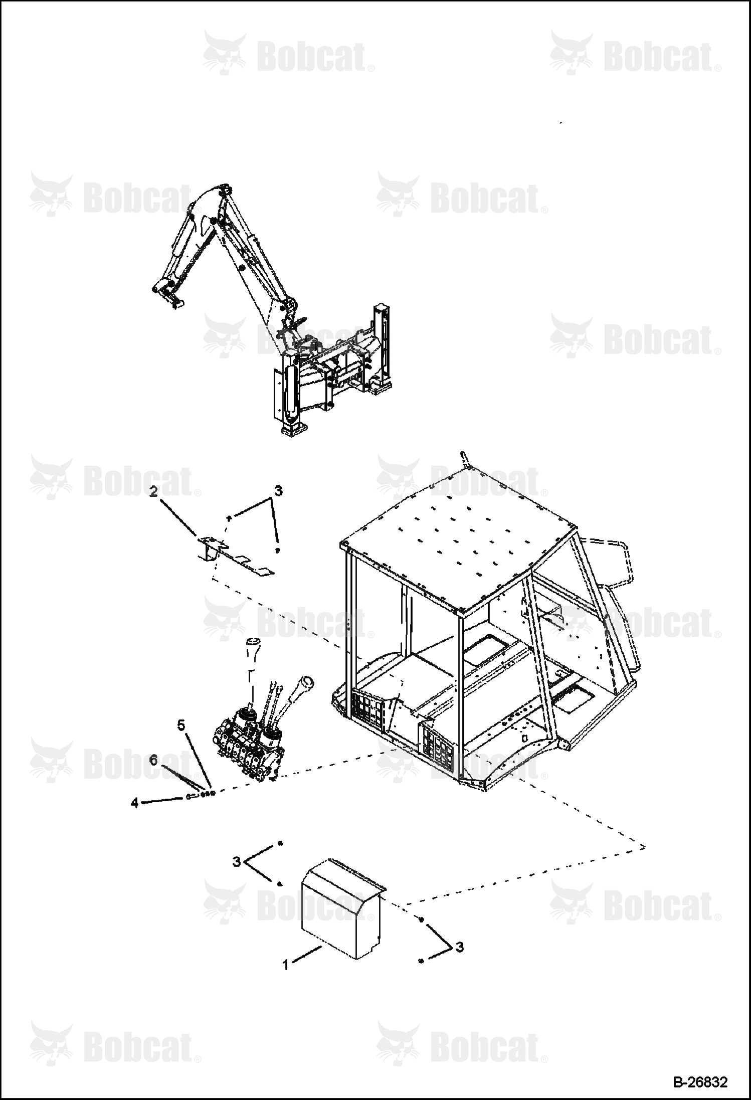 Cover (Rear Distribution) (Side Shift Backhoe)