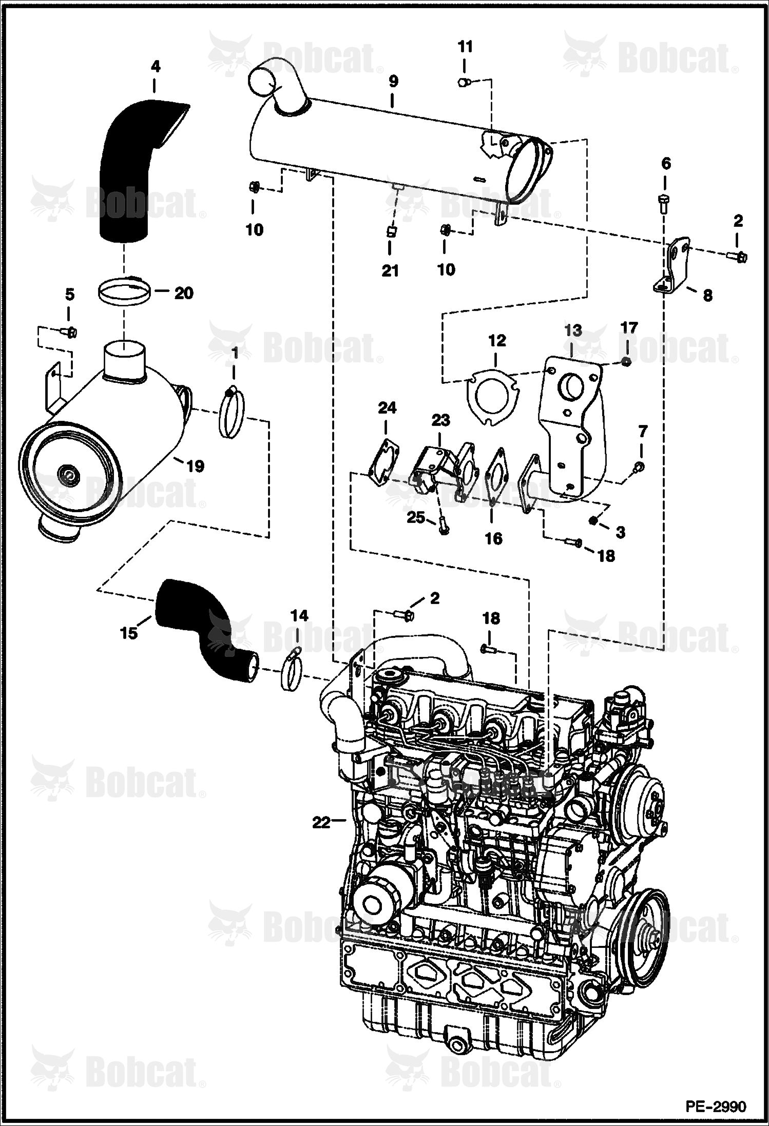 Engine & Attaching Parts (Air Cleaner, Muffler)