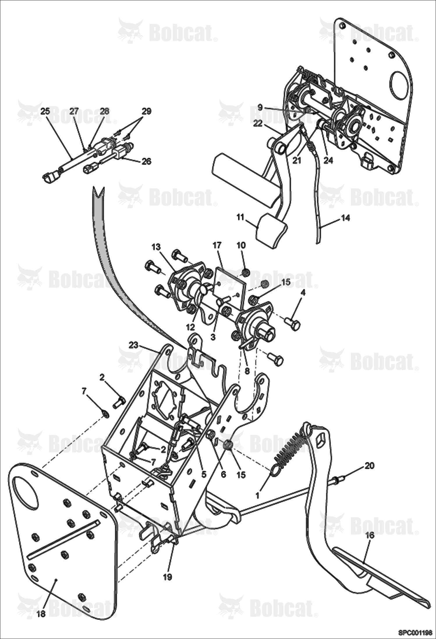 Pedals Installation A8GT11001 - A8GT15072, A8GW11001 - A8GW15061, A8HD11001 - A8HD15077